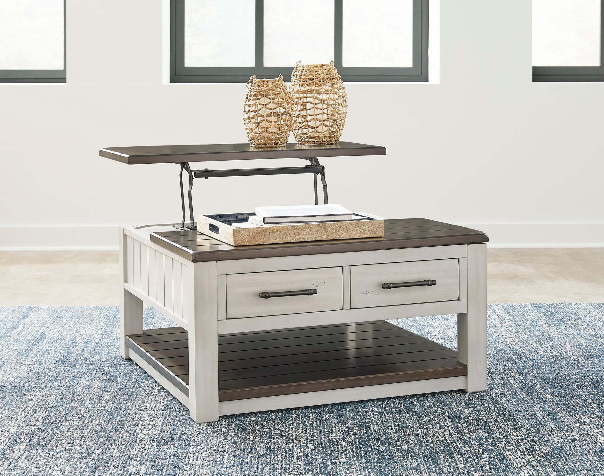 Taurus Beige Lift Top Cocktail Table - Image 1