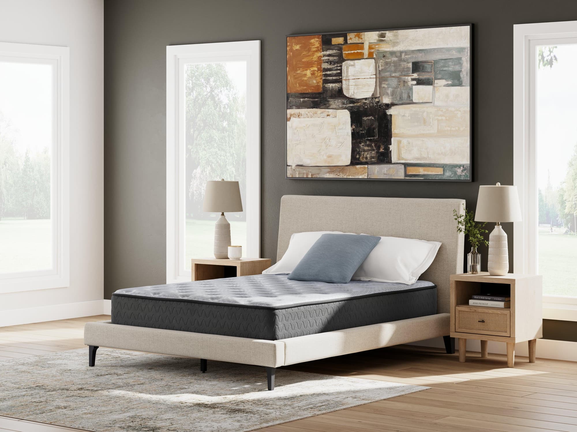 Comfort Plus Gray Twin Mattress