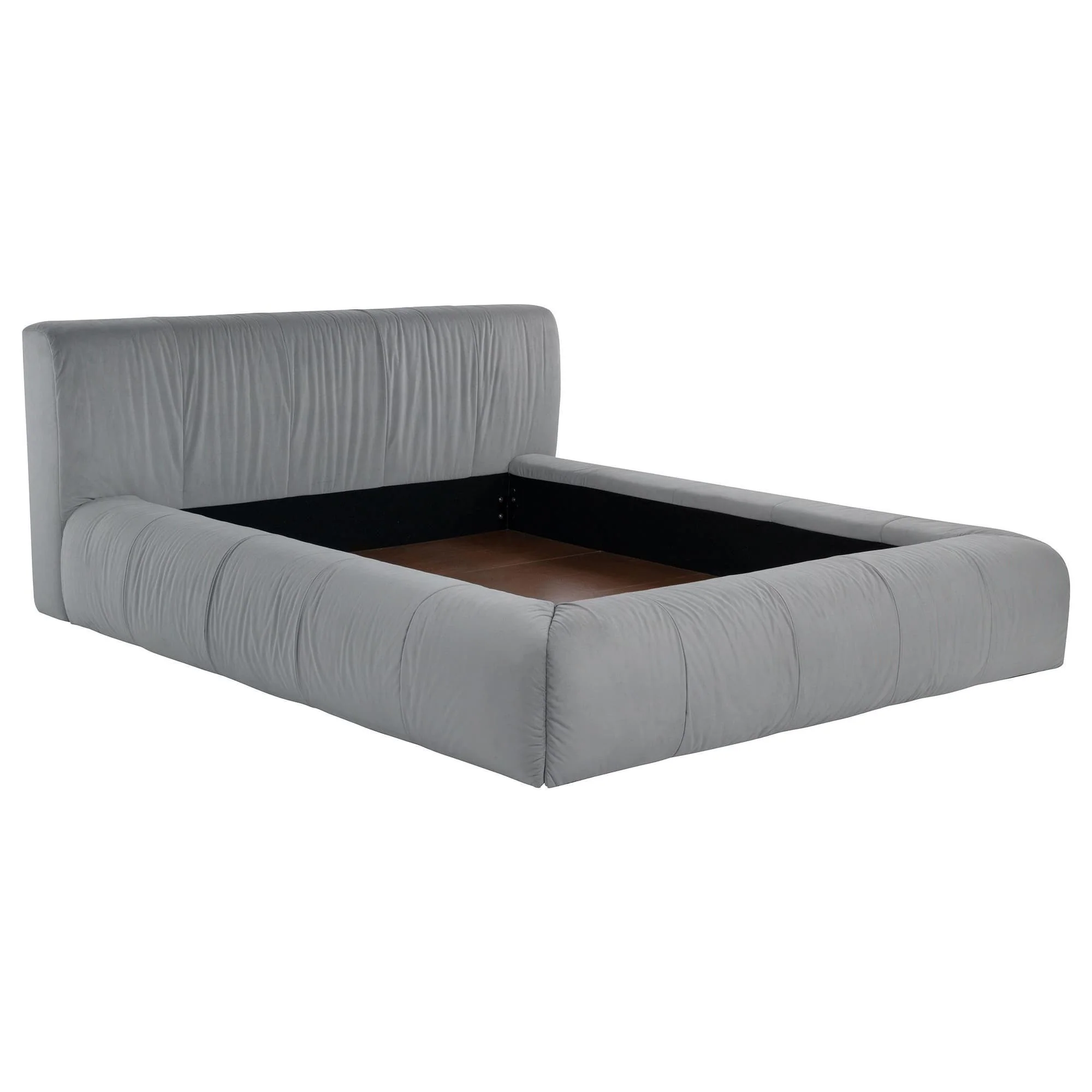 Wilshire Upholstered King Platform Bed Grey - Image 1