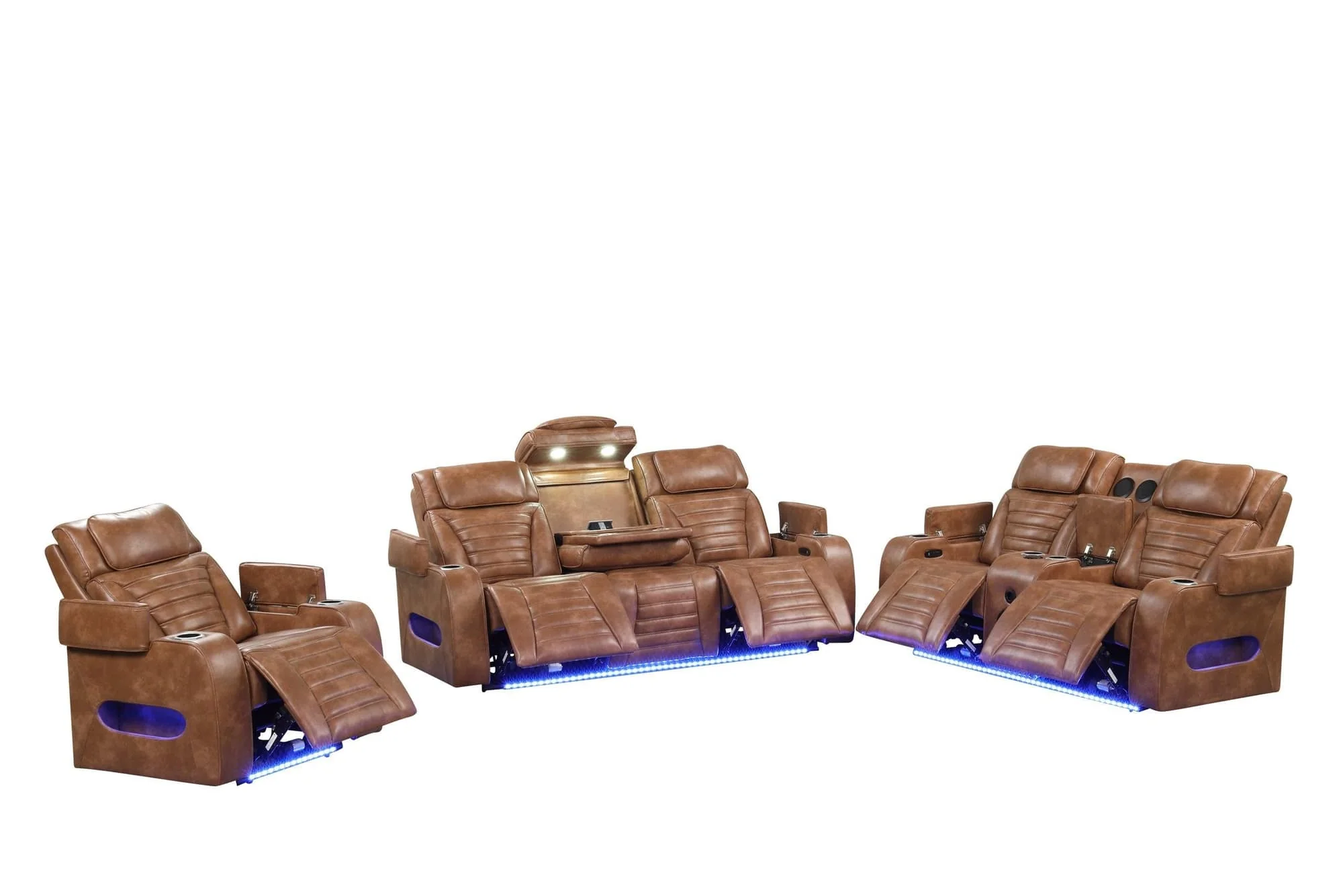 Tokyo Brown 3-Piece Power Reclining Set - Image 1