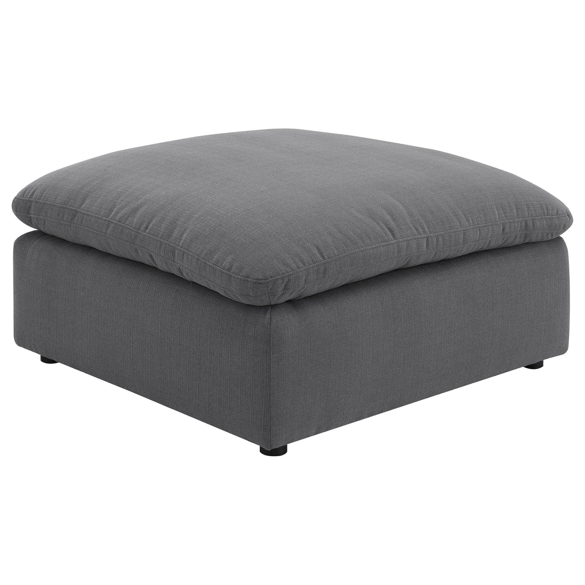 Hobson Square Upholstered Ottoman Charcoal - Image 1