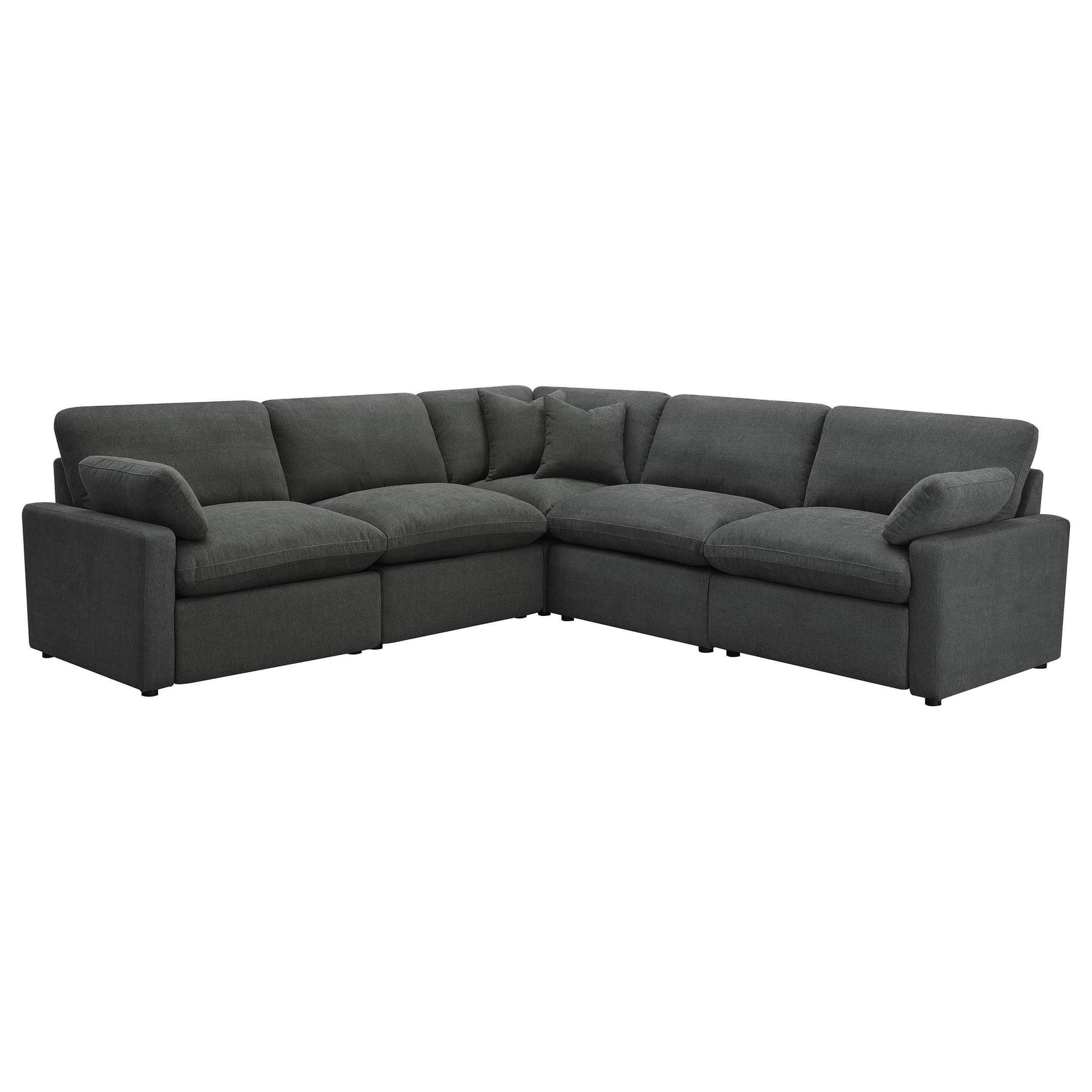 Collins 5-Piece Modular Power Reclining Sectional Dark Grey - Image 1