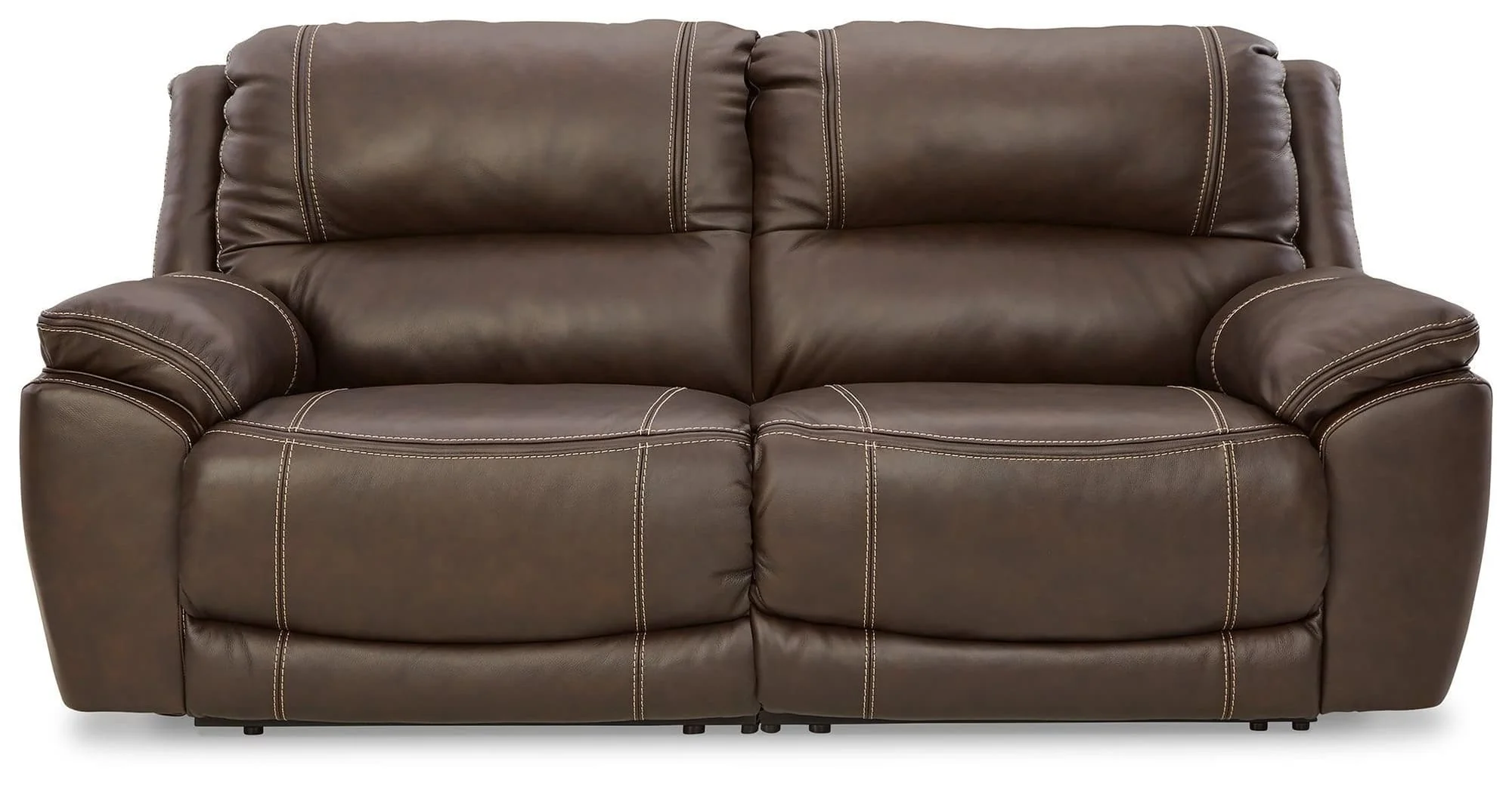 Dunleith Chocolate 2-Piece Power Reclining Loveseat - Image 1