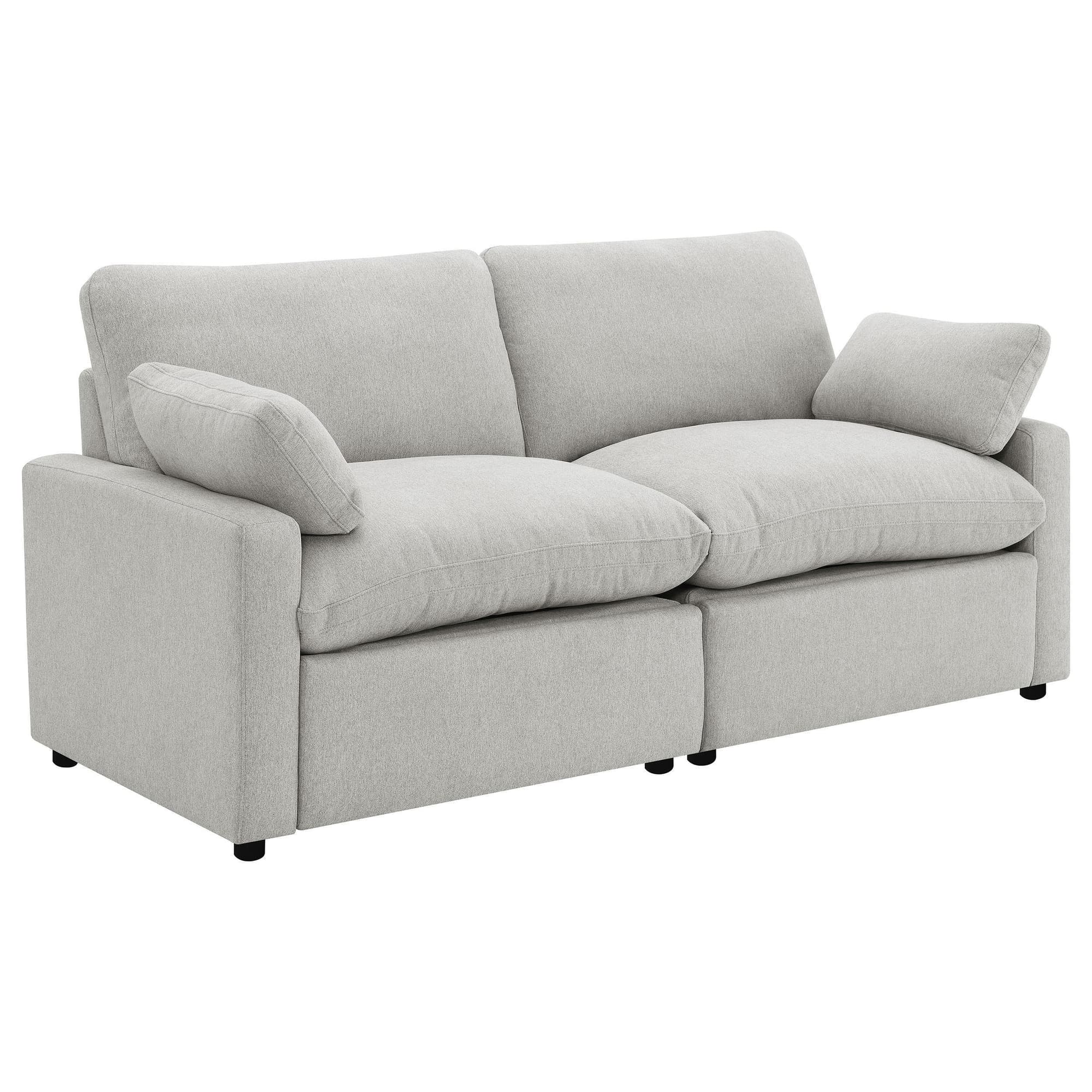 Collins Modular Power Loveseat Grey - Image 1