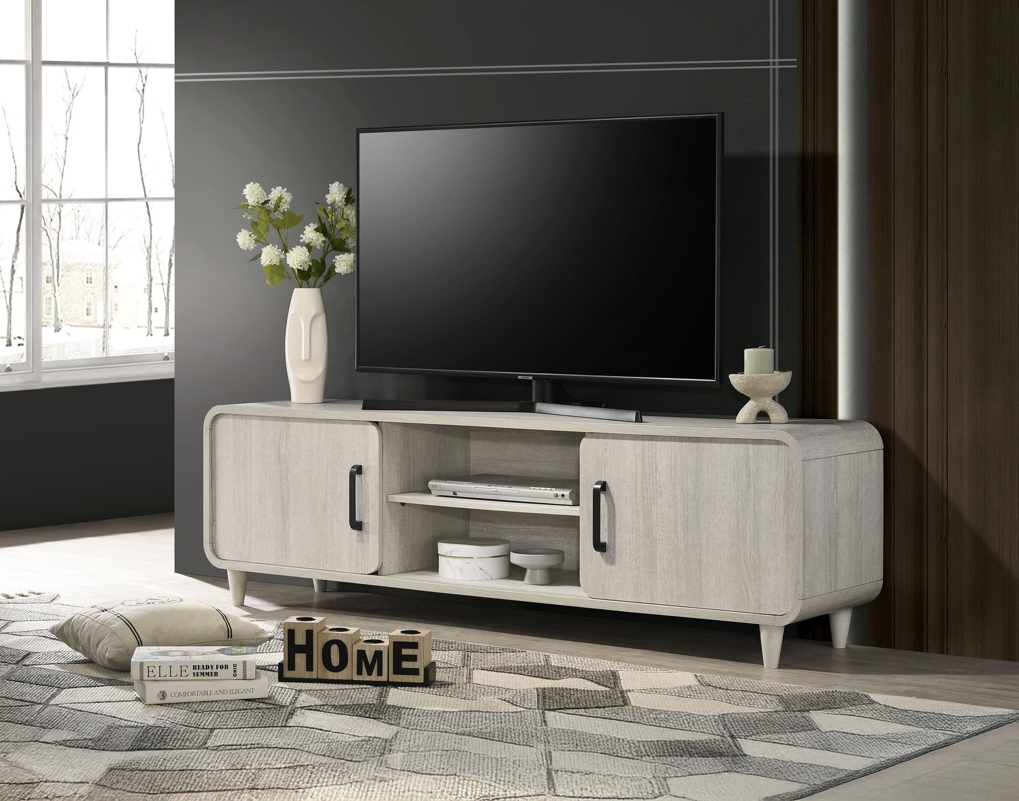 Nyomi White TV Stand - Image 1
