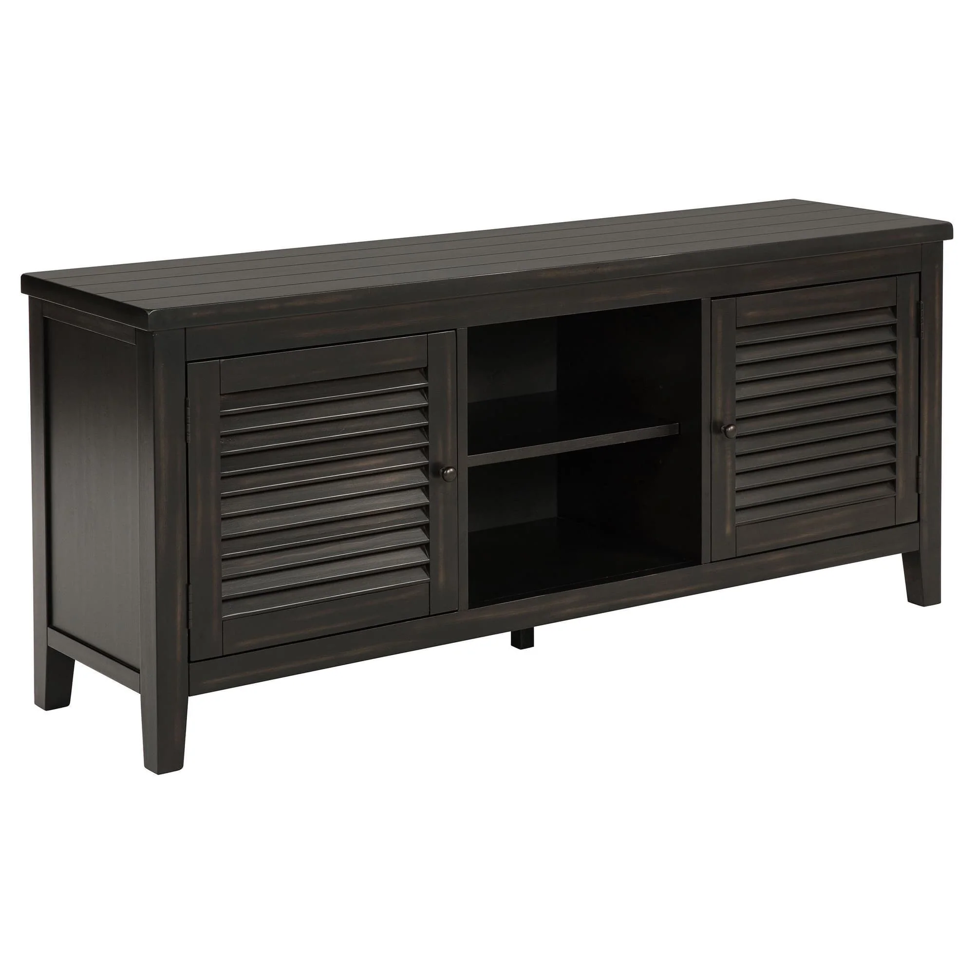 Concord 2-door 60-inch TV Stand Console Distressed Java - Image 1
