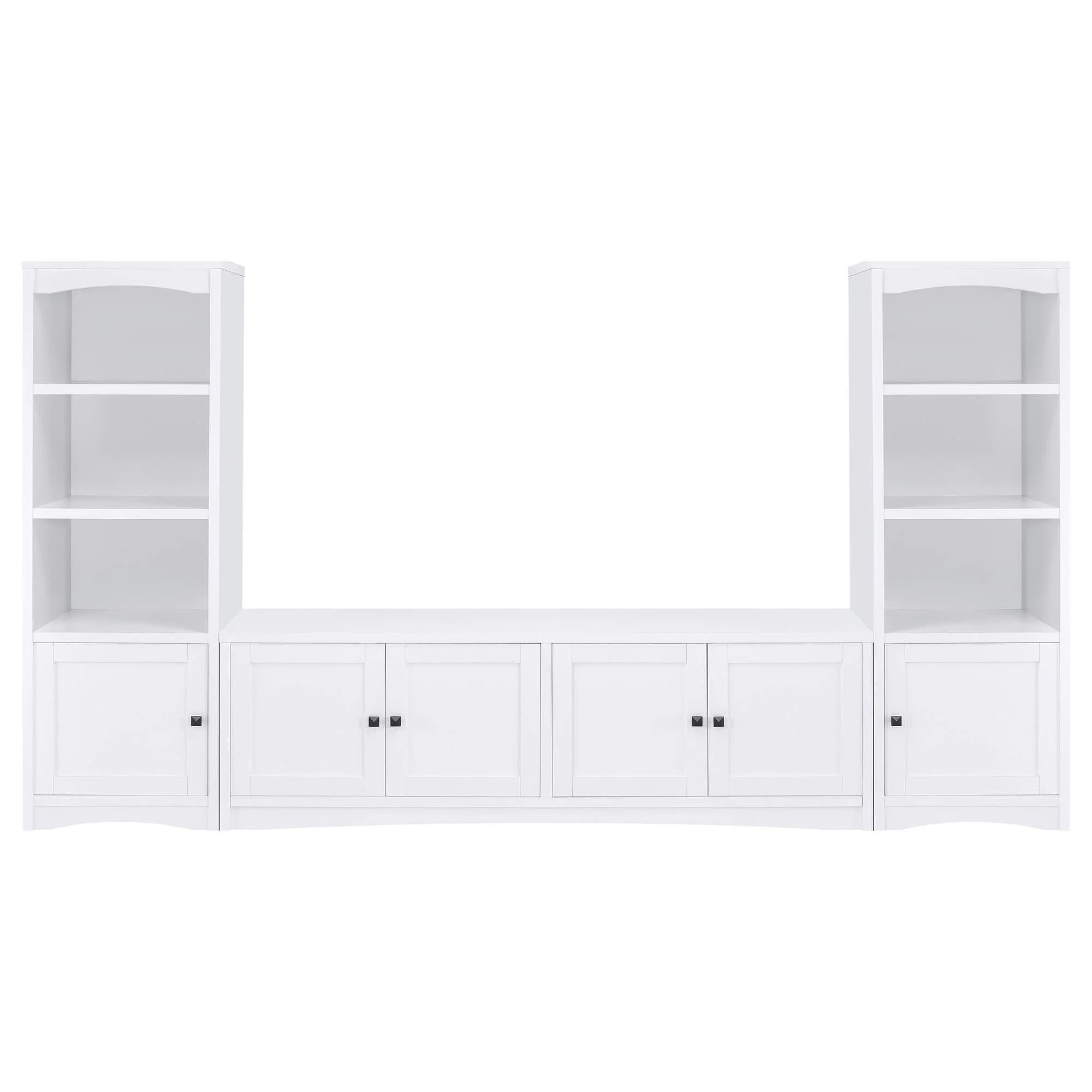 Laughlin 3-Piece Entertainment Center TV Stand White - Image 1