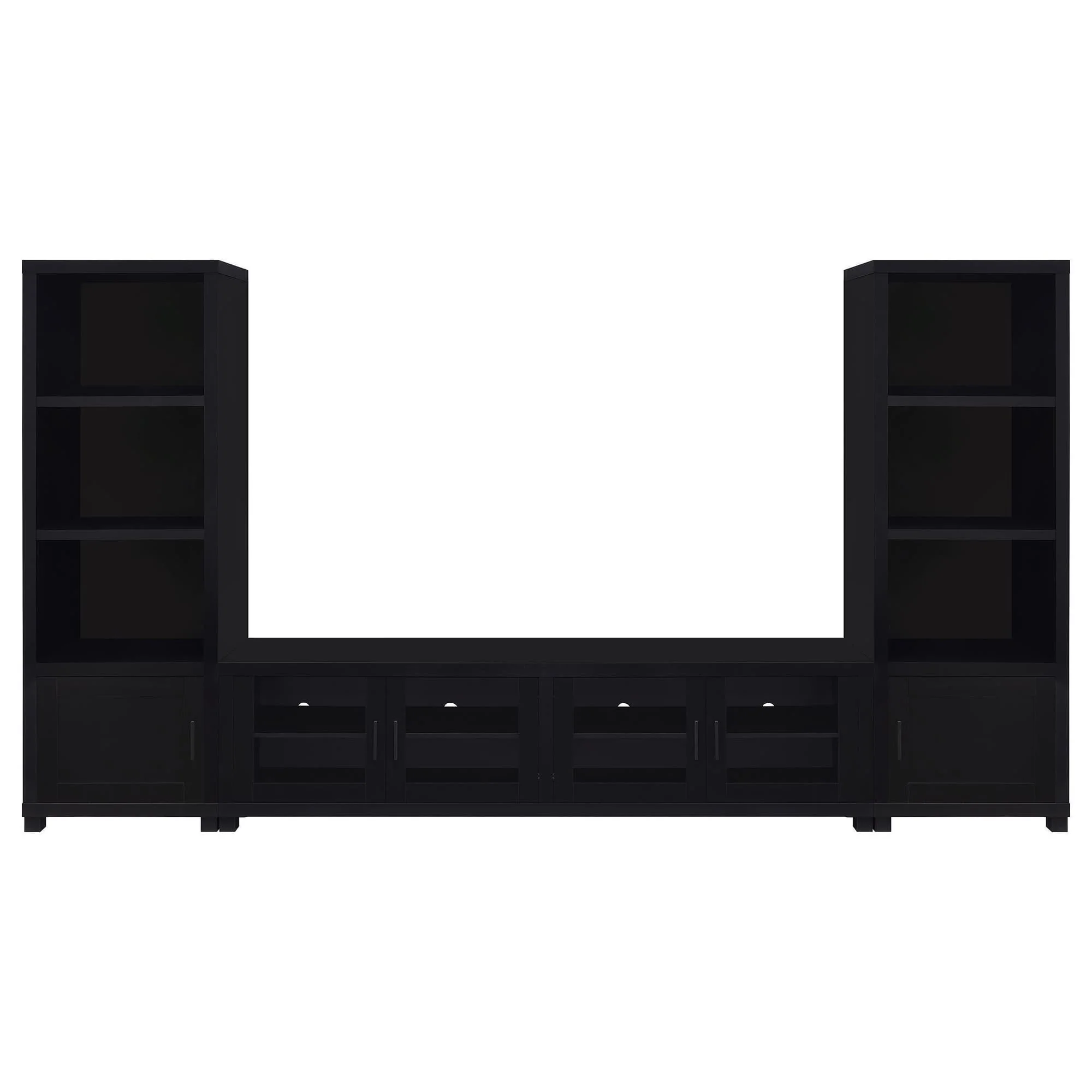 Jupiter 3-Piece Entertainment Center 79-inch TV Stand Black