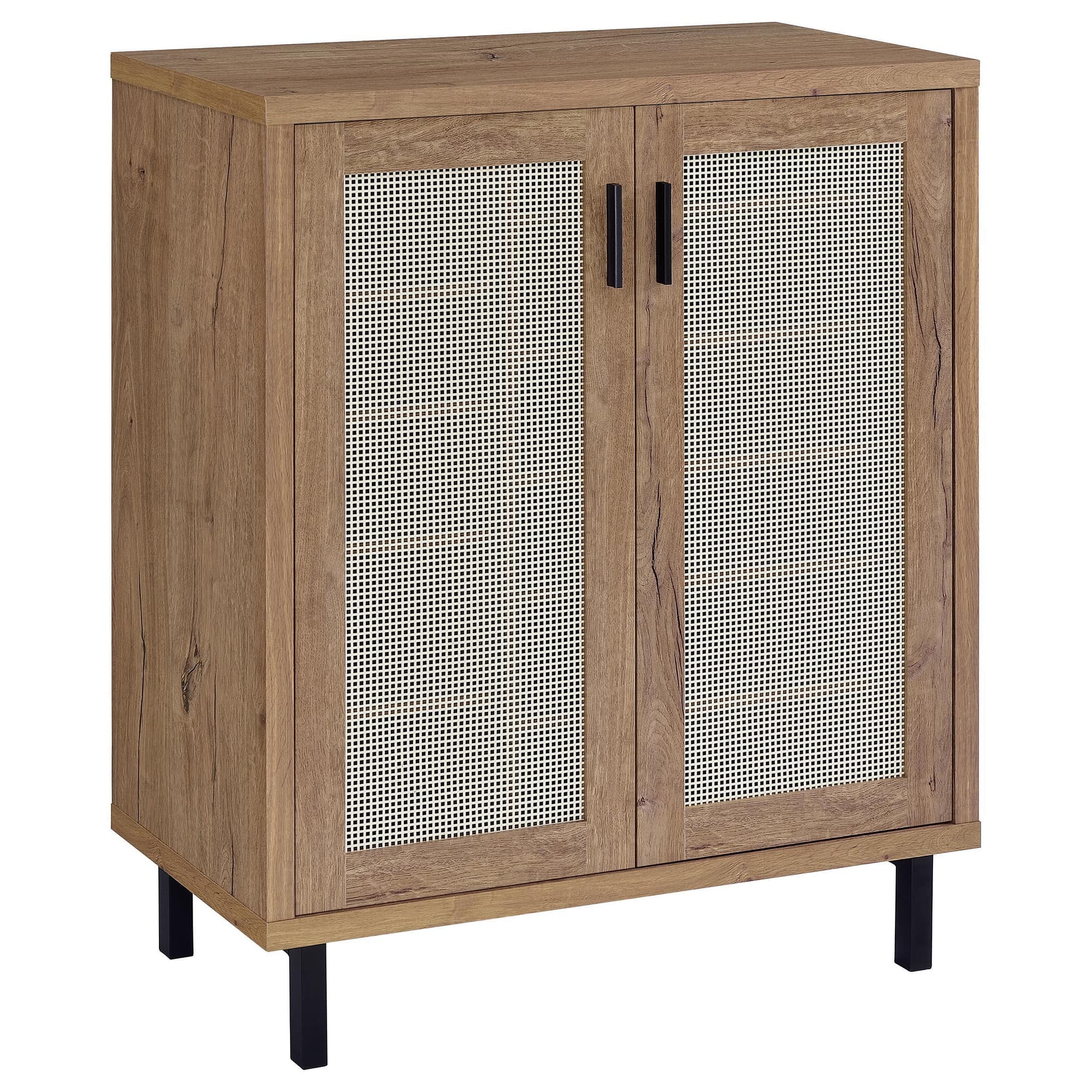 Teller 2-door Shoe Storage Cabinet Natural Oak - Image 1