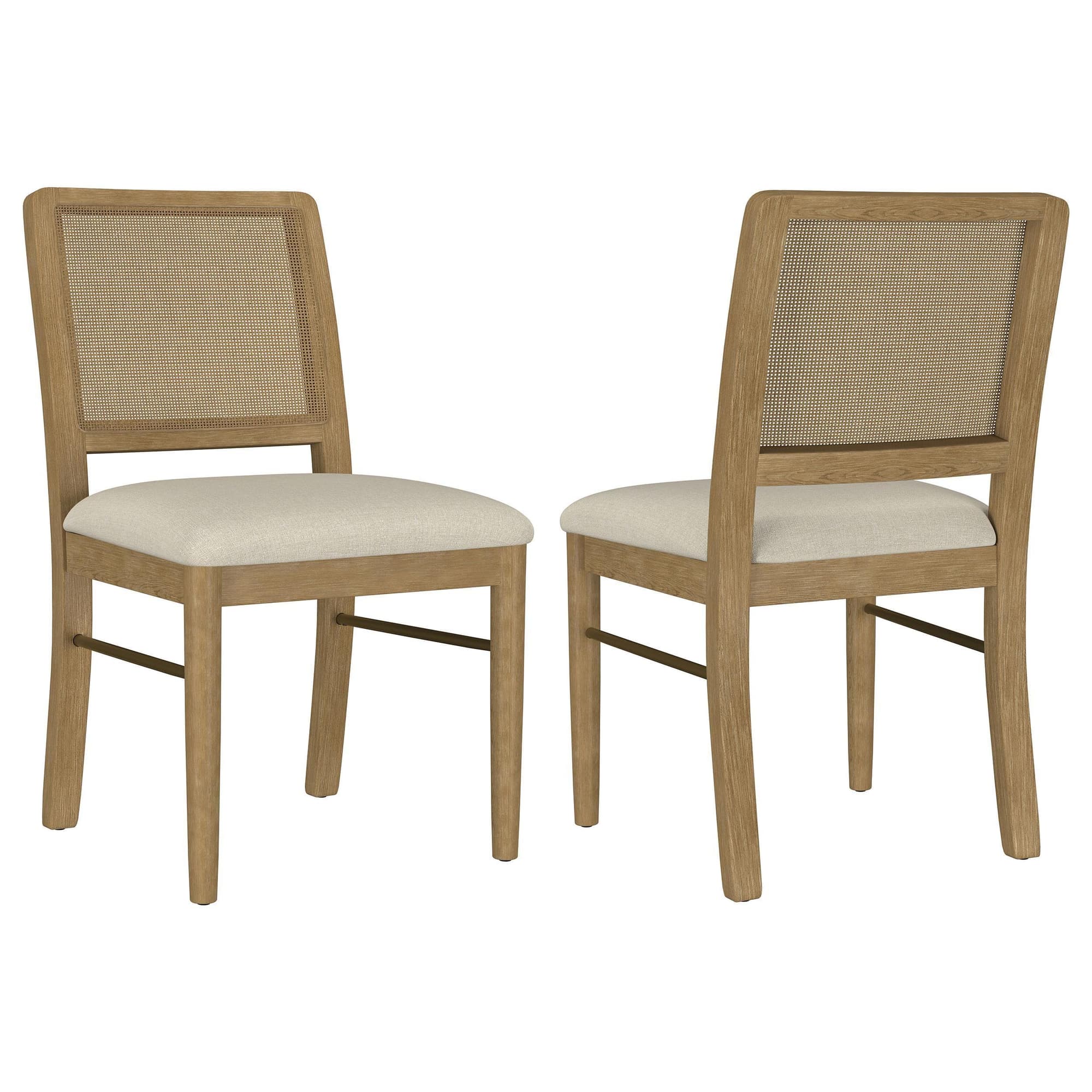 Arini Rattan Cane Dining Side Chair Sand Wash (Set of 2) - Image 1