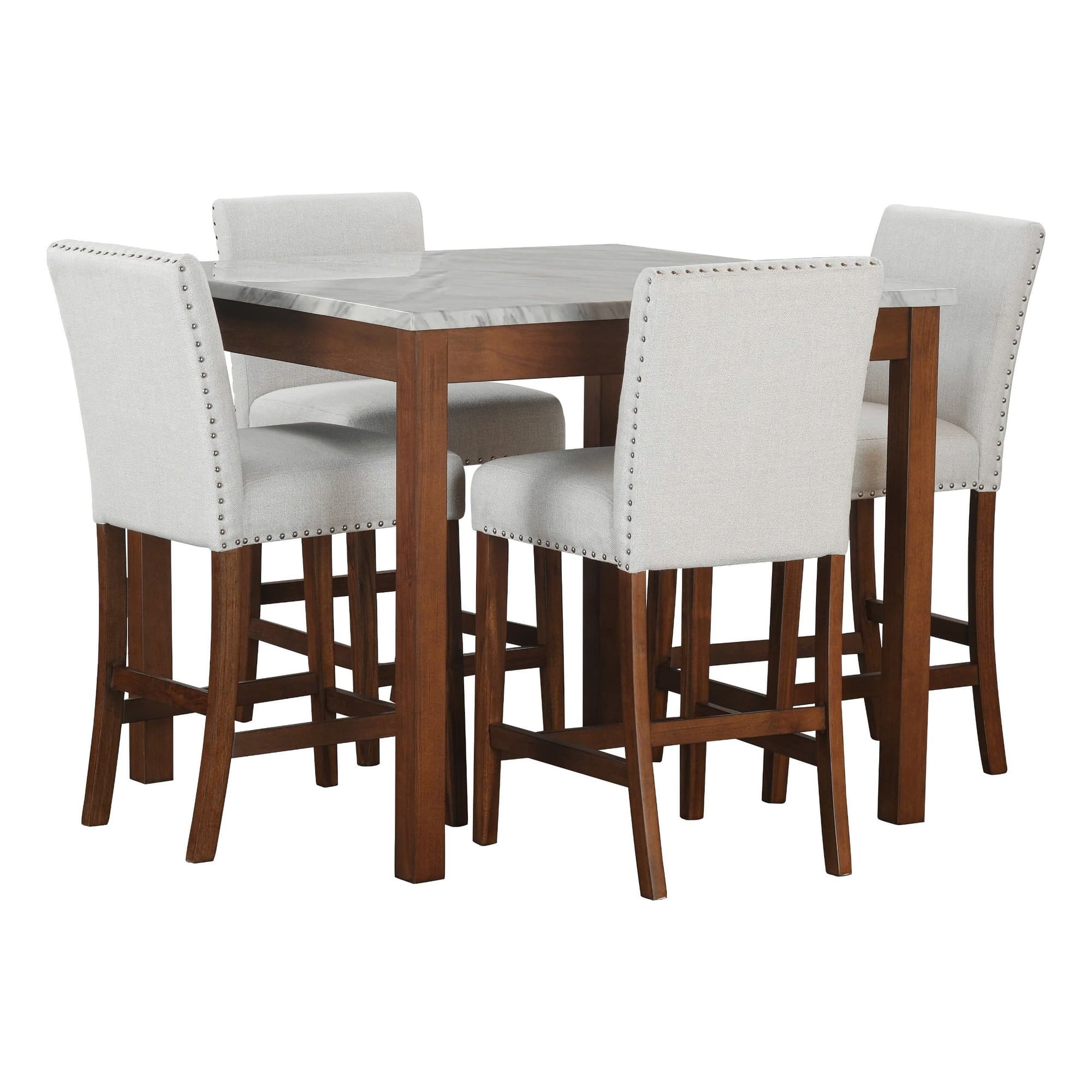 Dior Cherry Pub Table + 4 Chair Set - Image 1