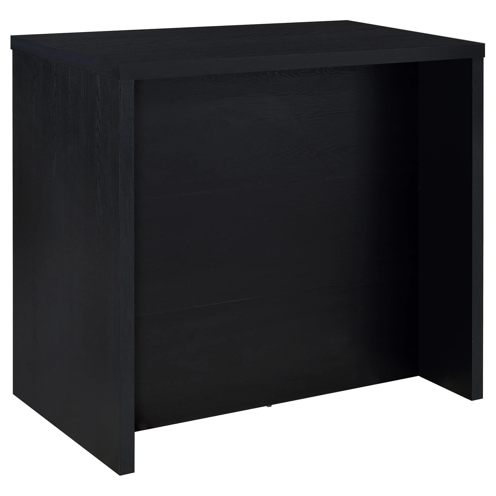 Topanga Engineered Wood Freestanding Home Bar Black - Image 1