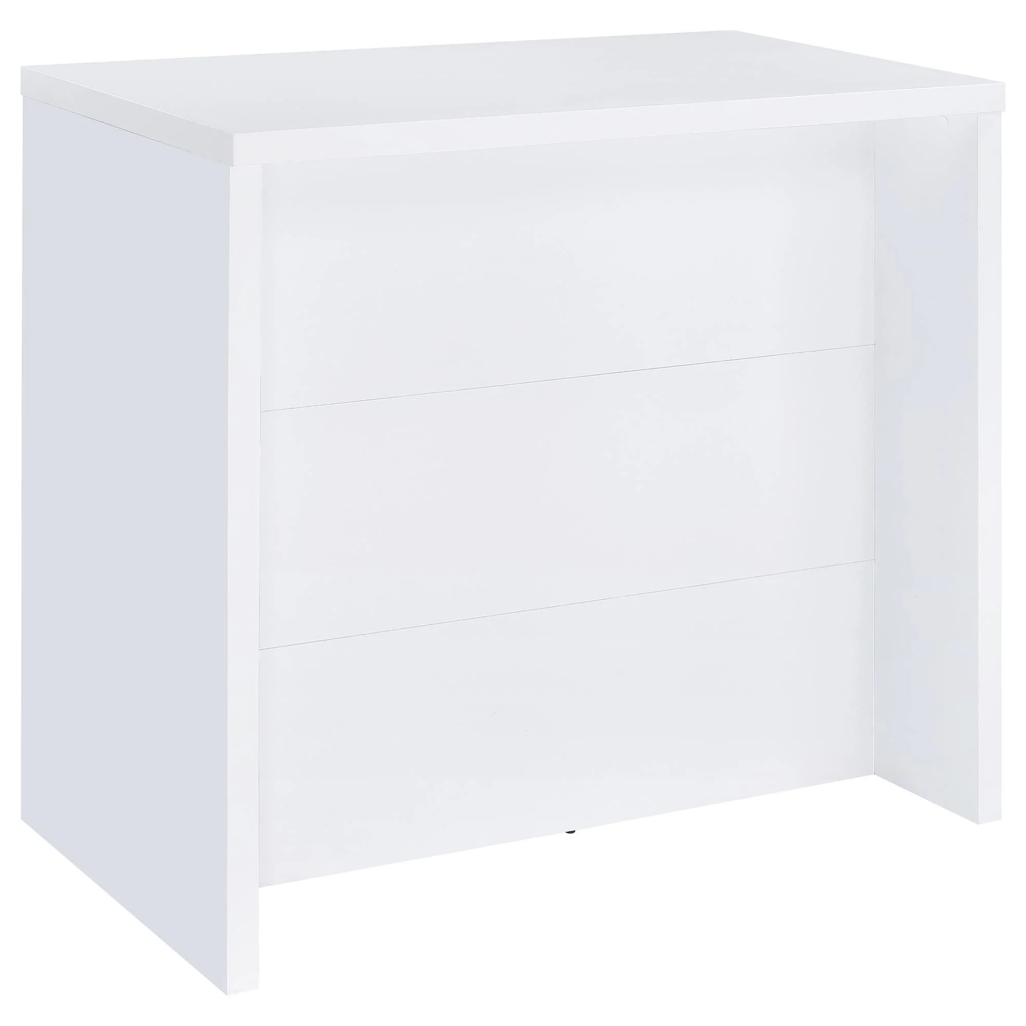 Topanga Engineered Wood Freestanding Home Bar White - Image 1