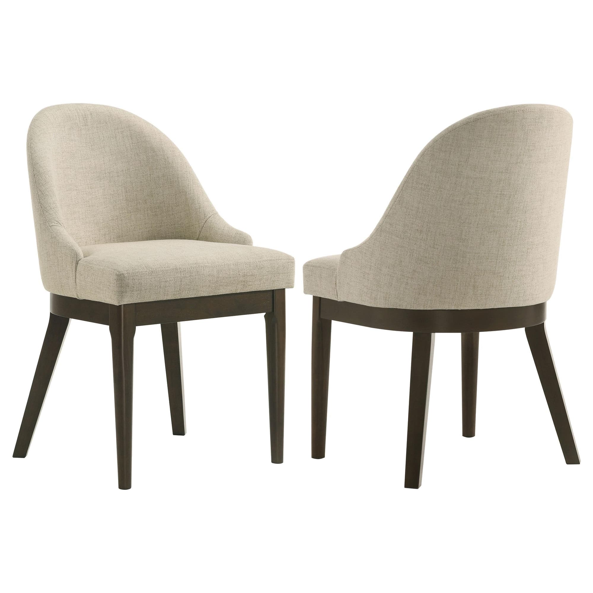 Reseda Upholstered Dining Side Chair Beige (Set of 2) - Image 1