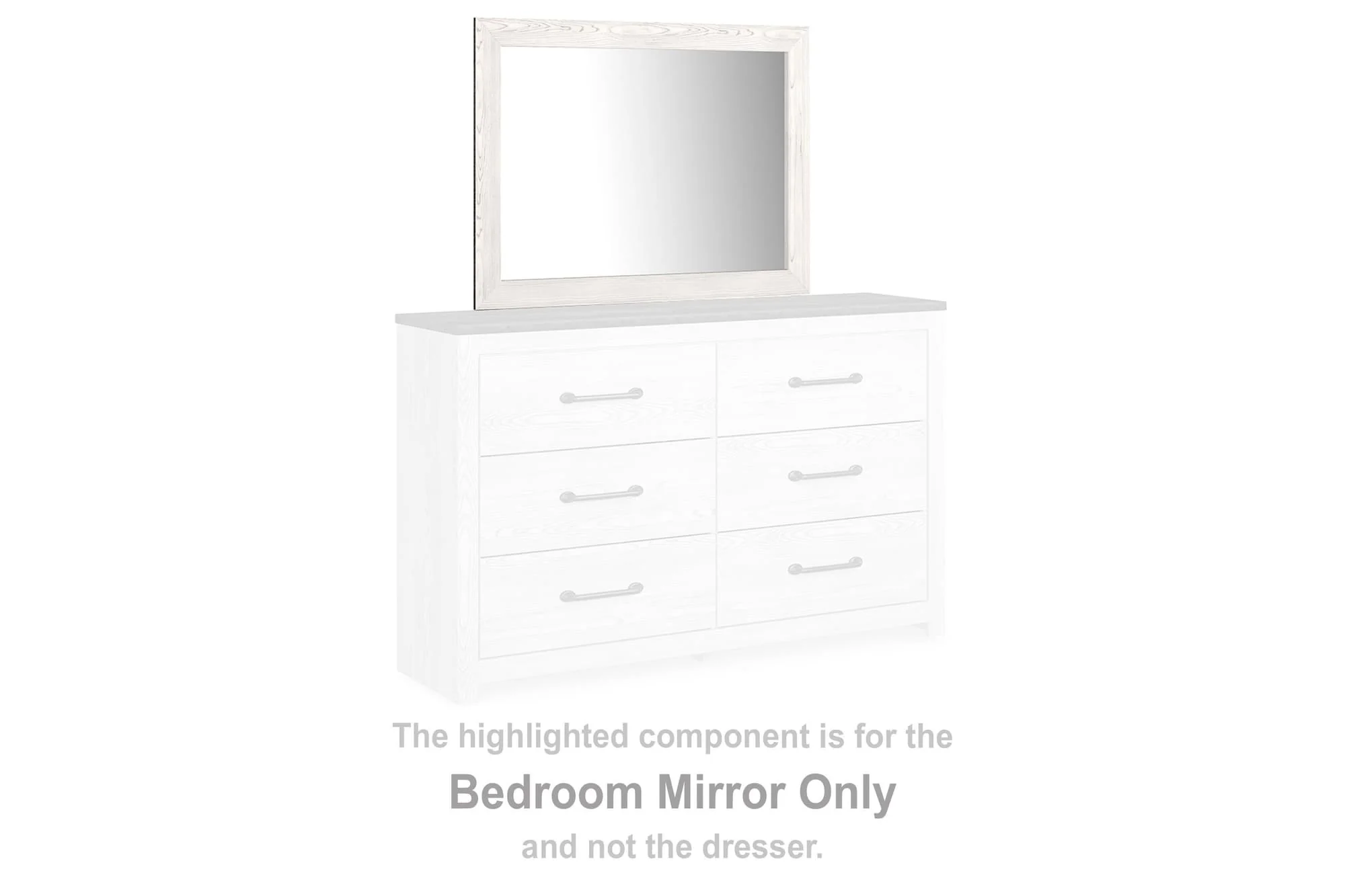 Gerridan White Gray Bedroom Mirror - Image 1