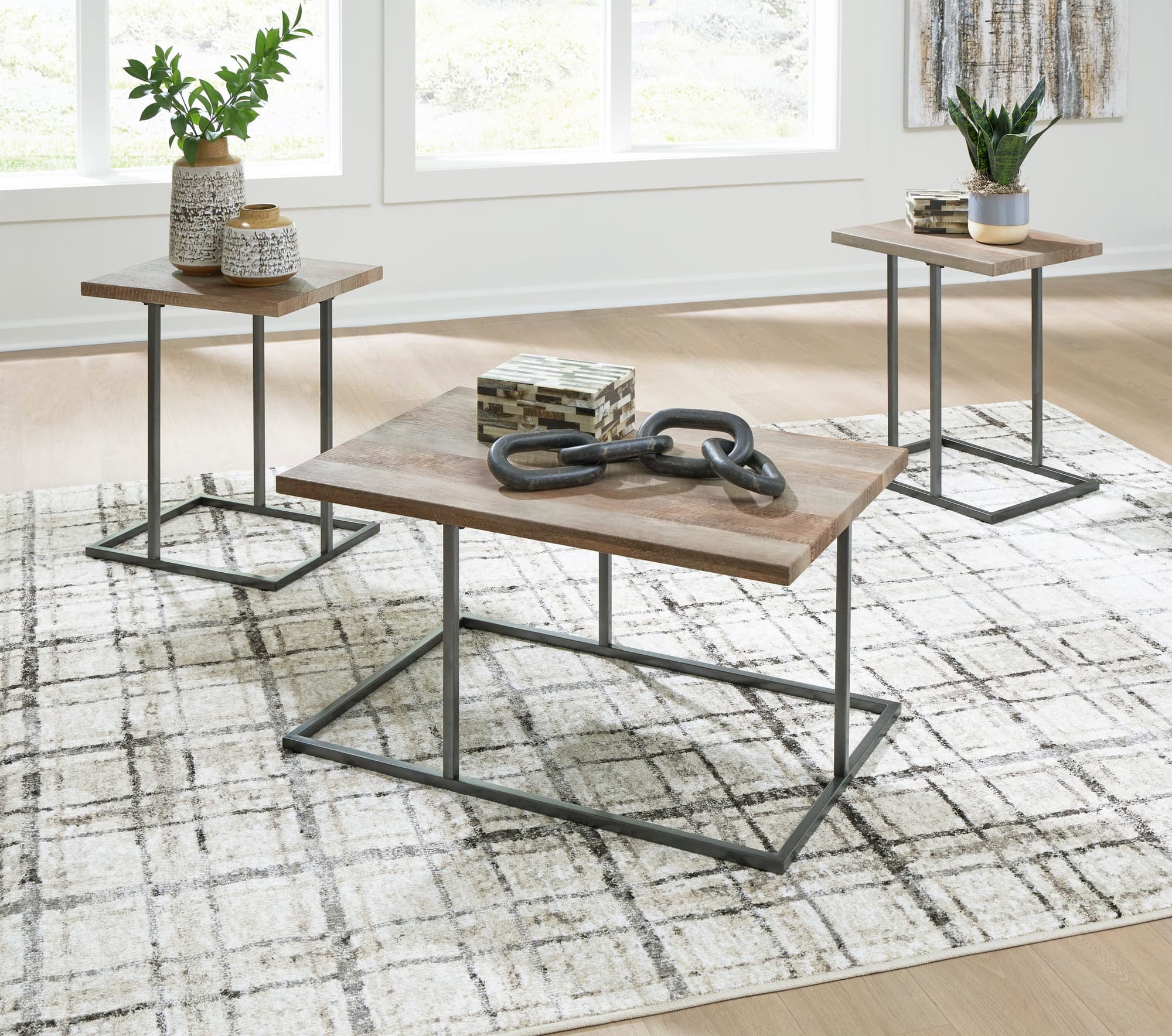 Tumar Light Brown Occasional Table Set