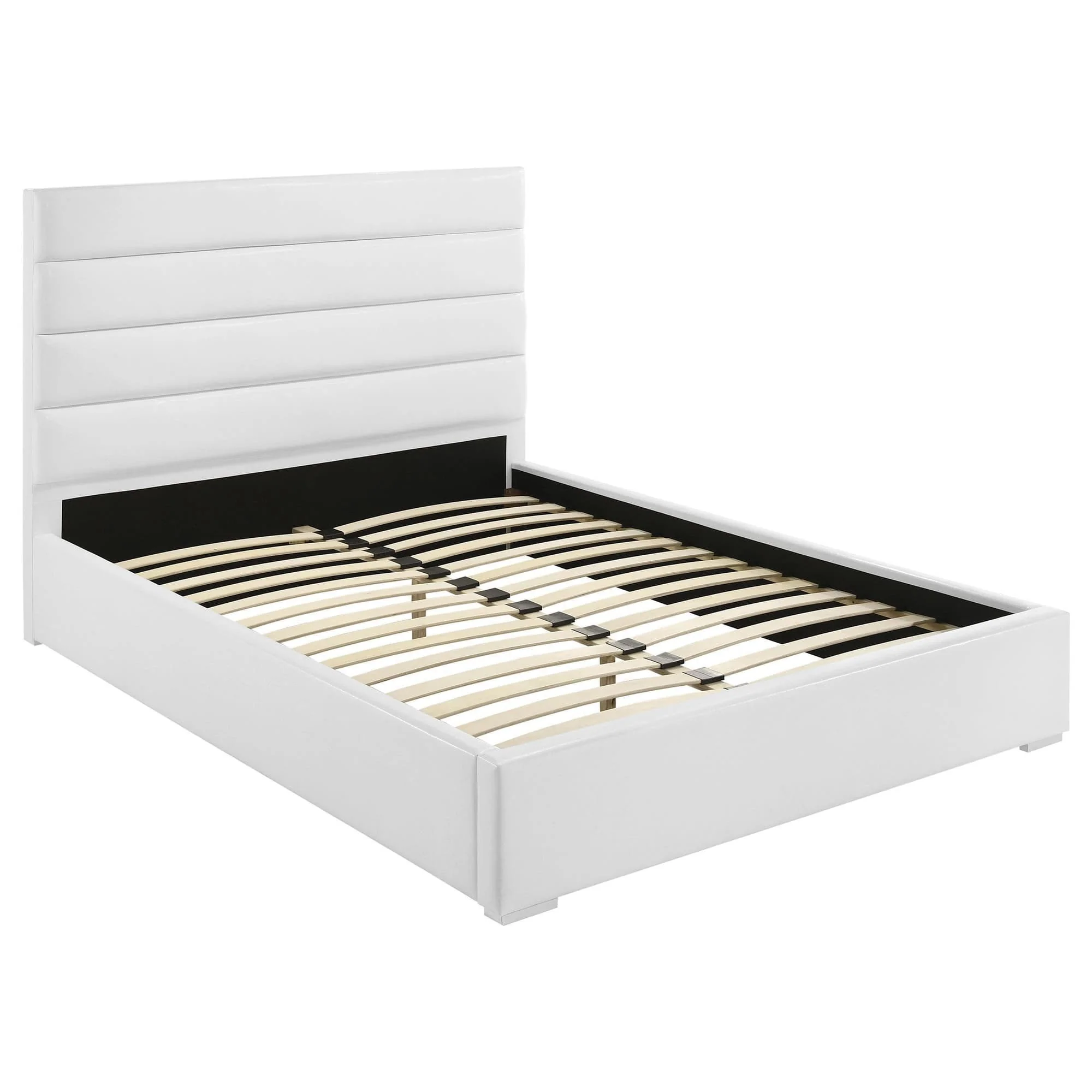 Felicity 53-inch Upholstered Eastern King Platform Bed White - Image 1