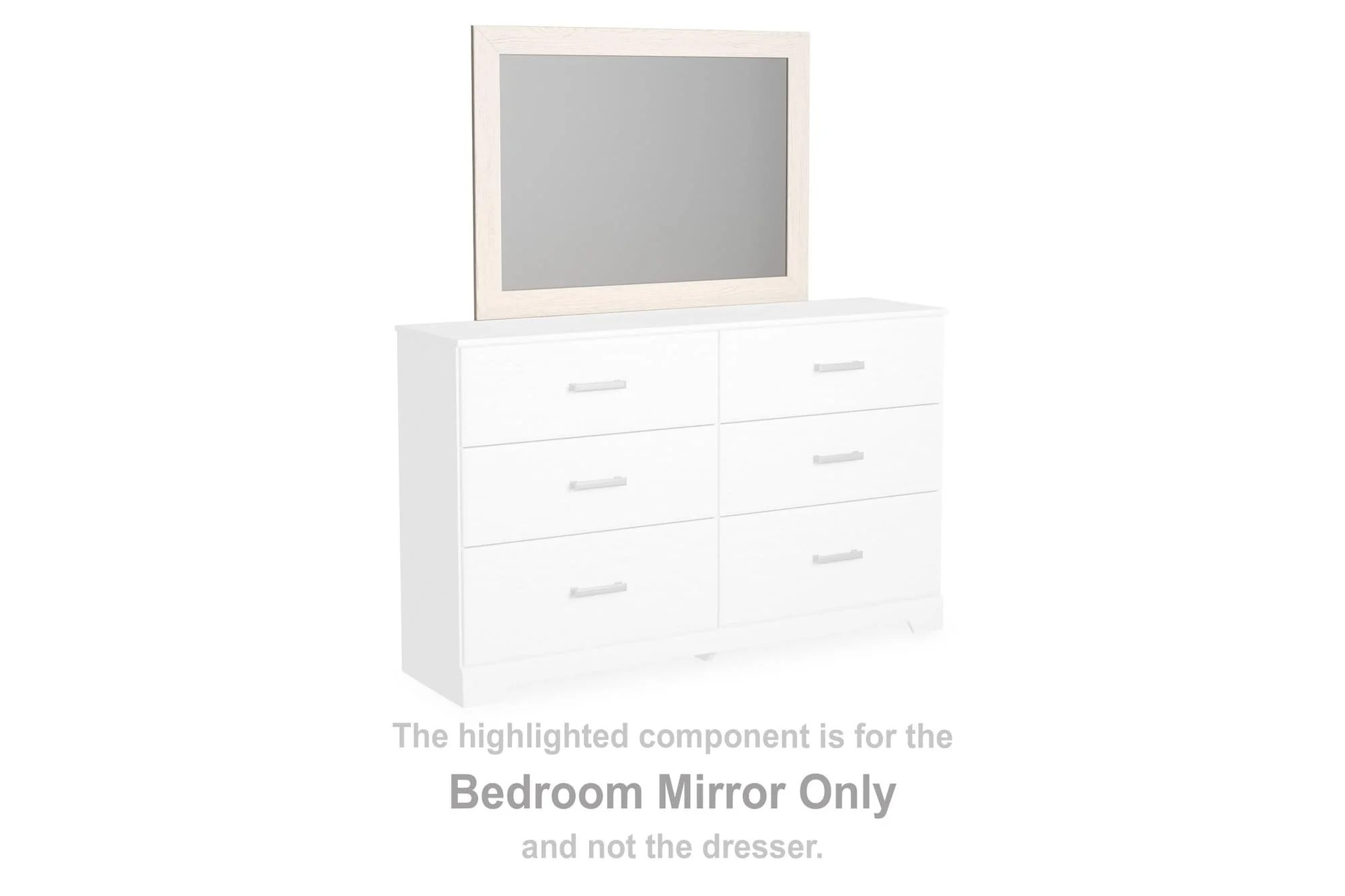Stelsie White Bedroom Mirror - Image 1