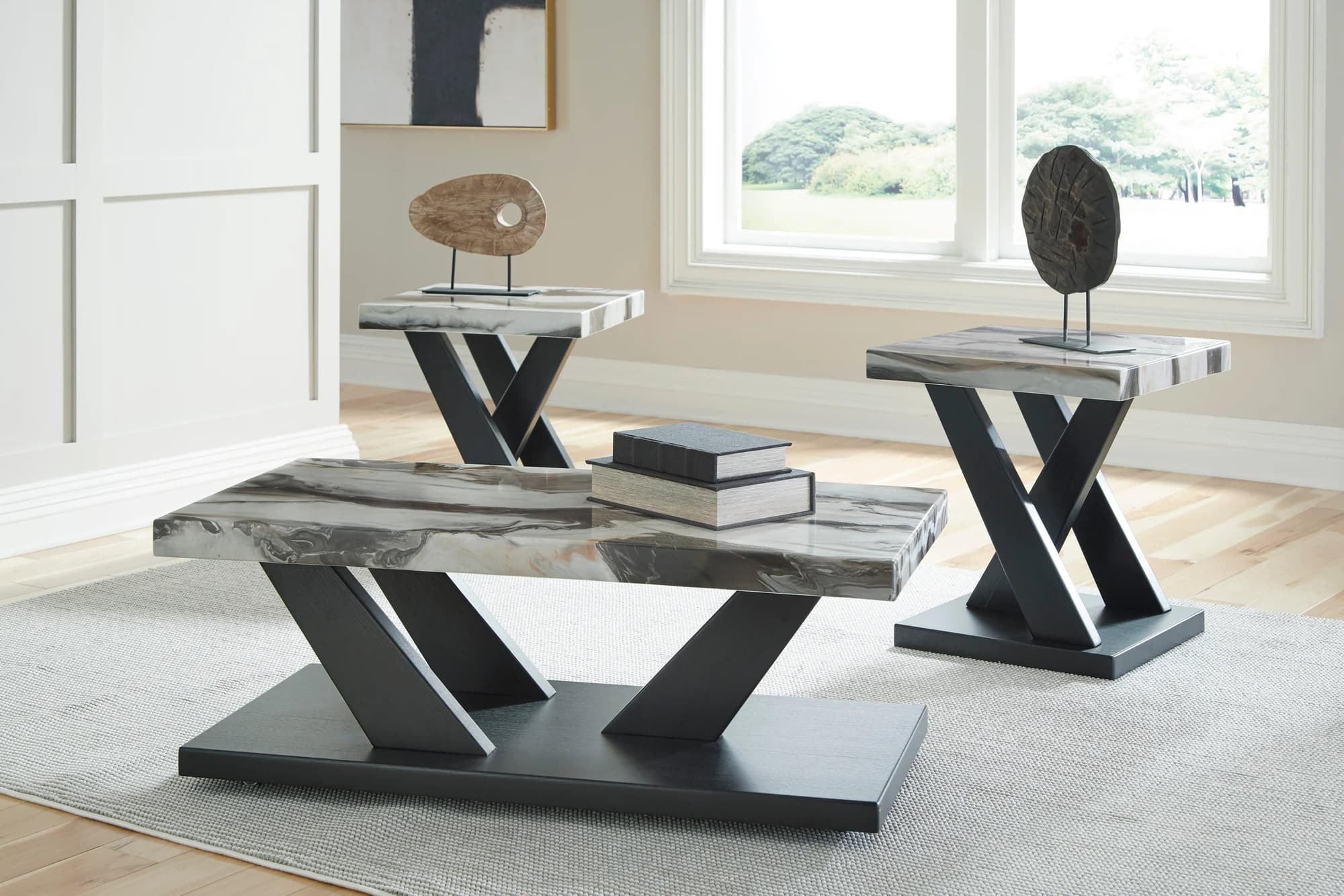Toppa Gray Occasional Table Set