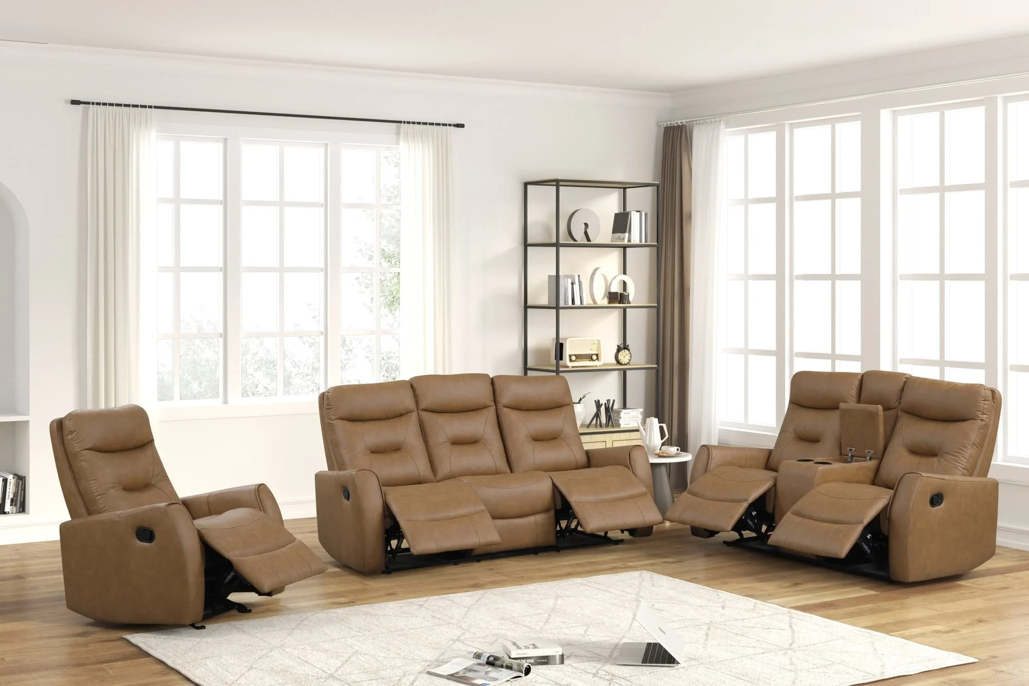 Tiger Saddle 3-Piece Reclining Set - Image 1