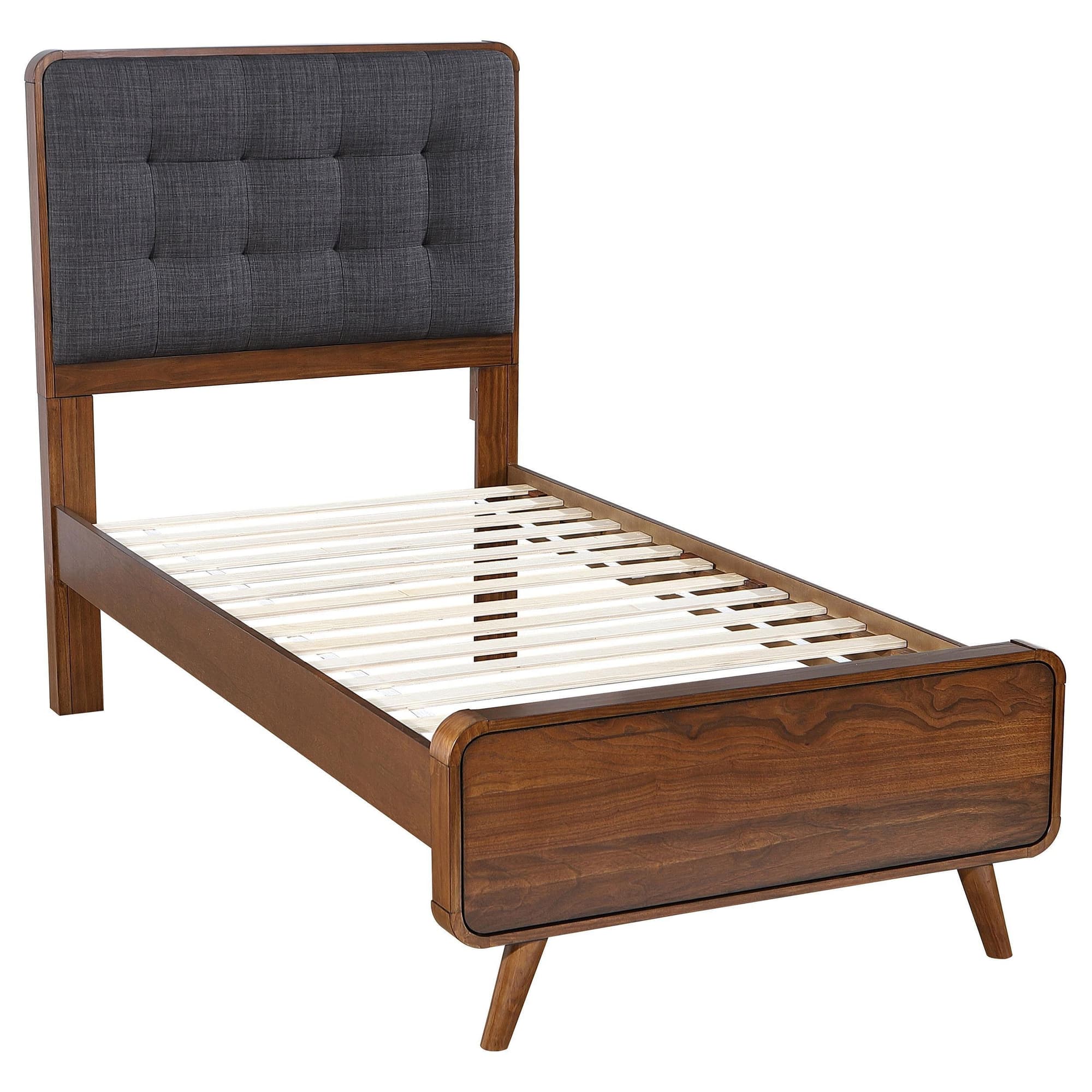 Robyn Wood Twin Platform Bed Dark Walnut - Image 1