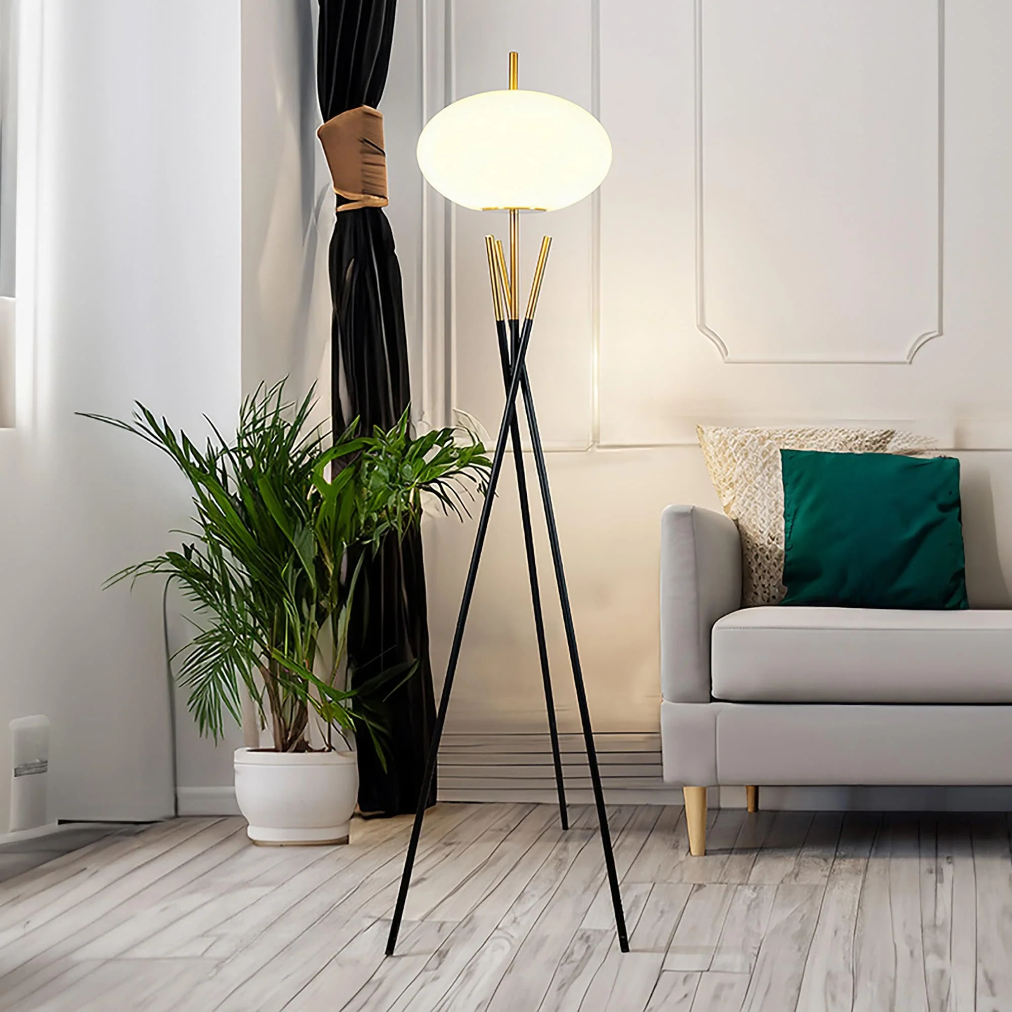 Sito Black Gold Floor Lamp - Image 1