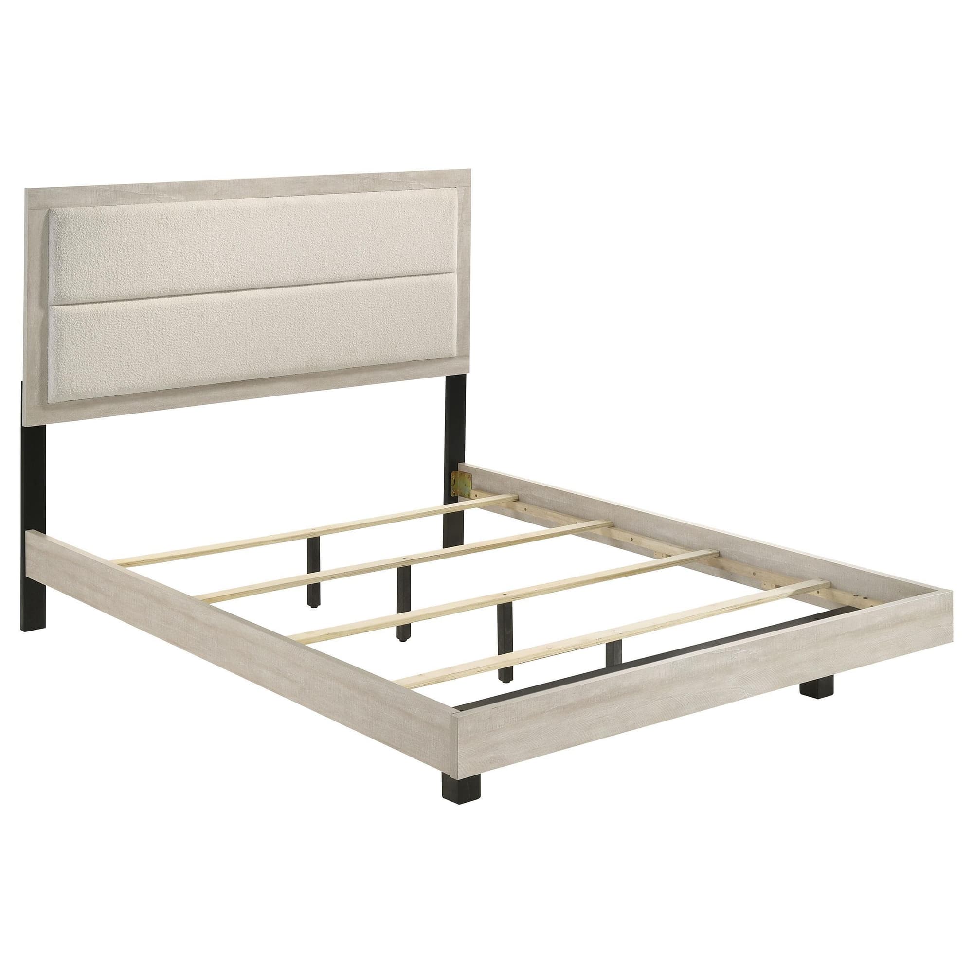 Trenton 54-inch Wood Full Panel Bed Rustic Cream - Image 1