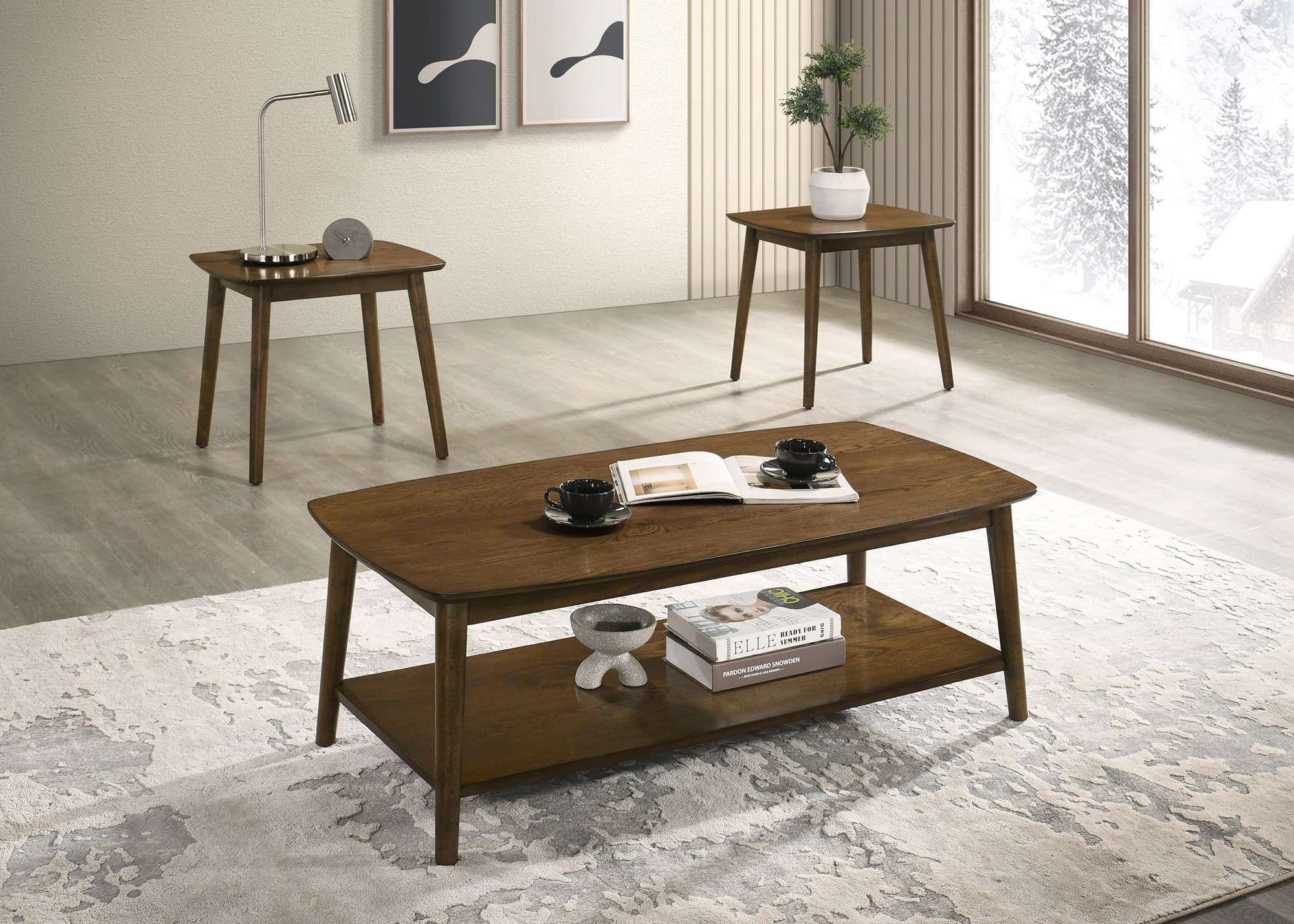 Draper Brown Cofee Table Set - Image 1