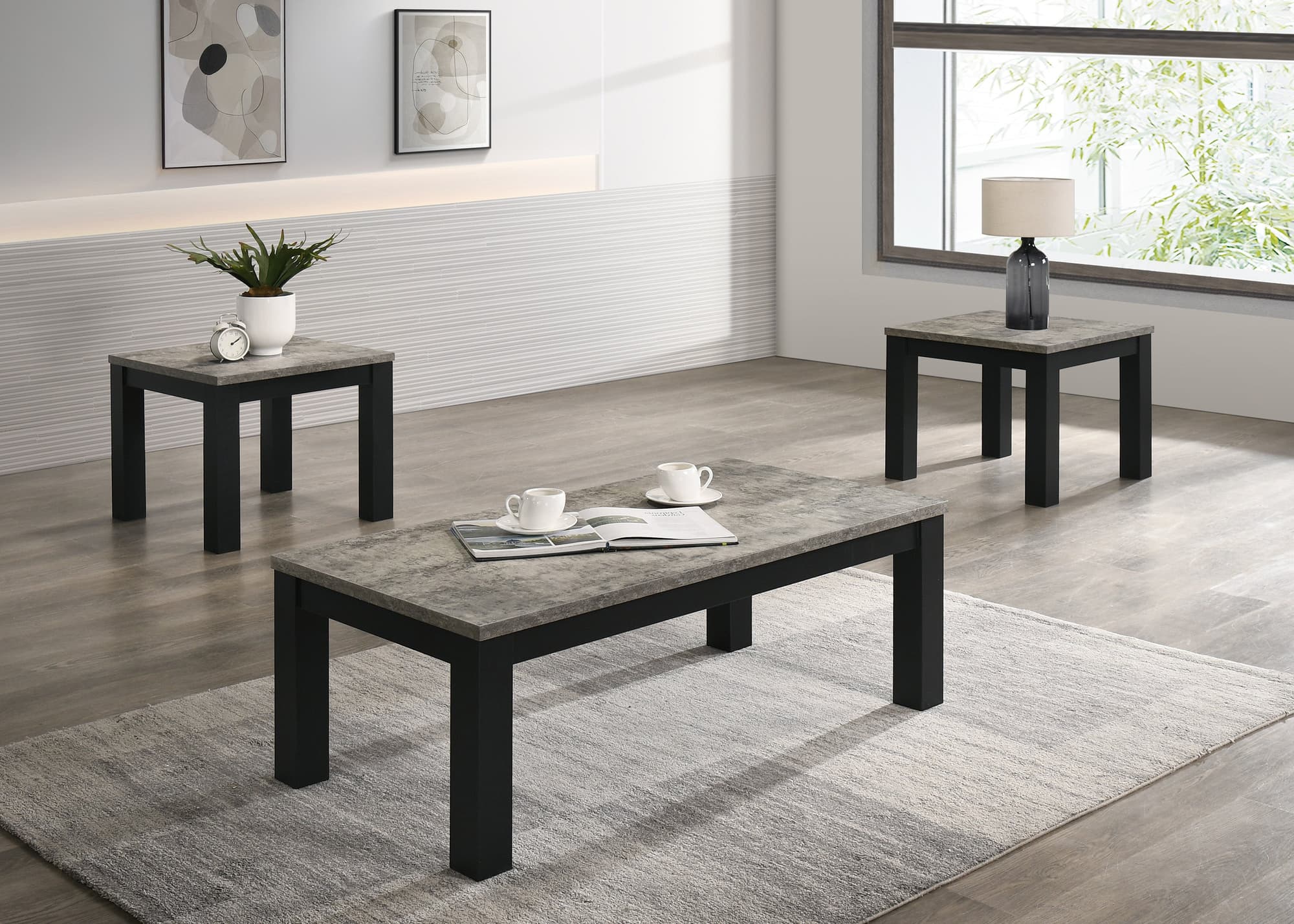 Theo Concrete Coffee Table Set - Image 1