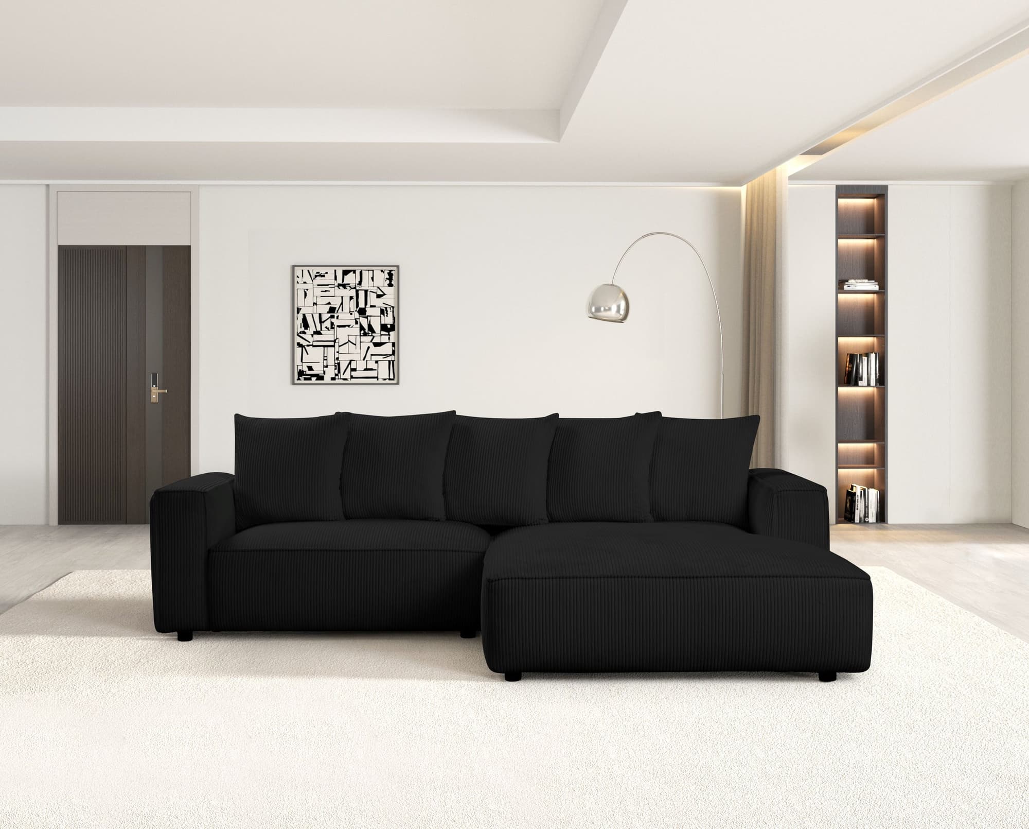 Romeo Black Sectional - Image 1