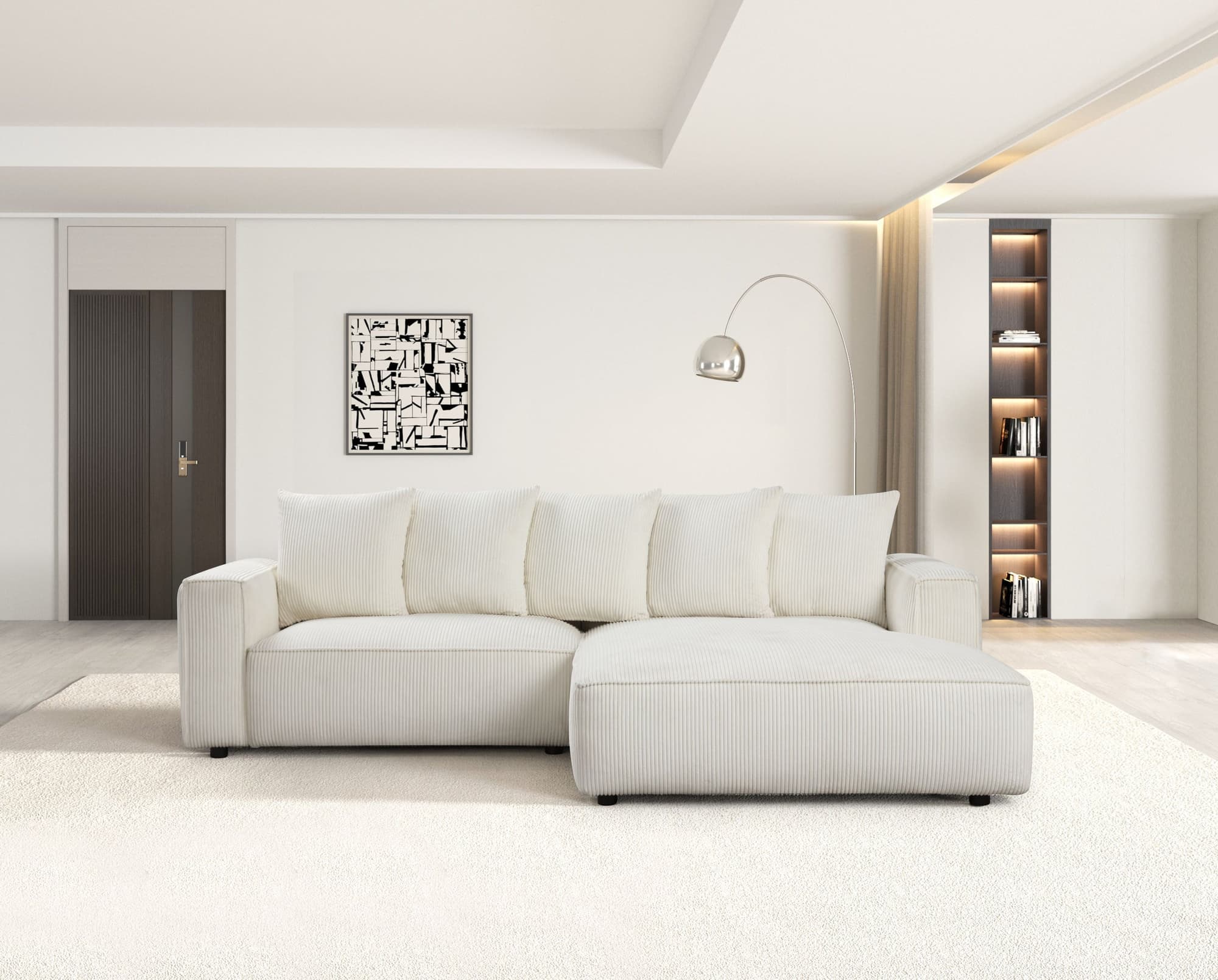 Romeo White Sectional - Image 1