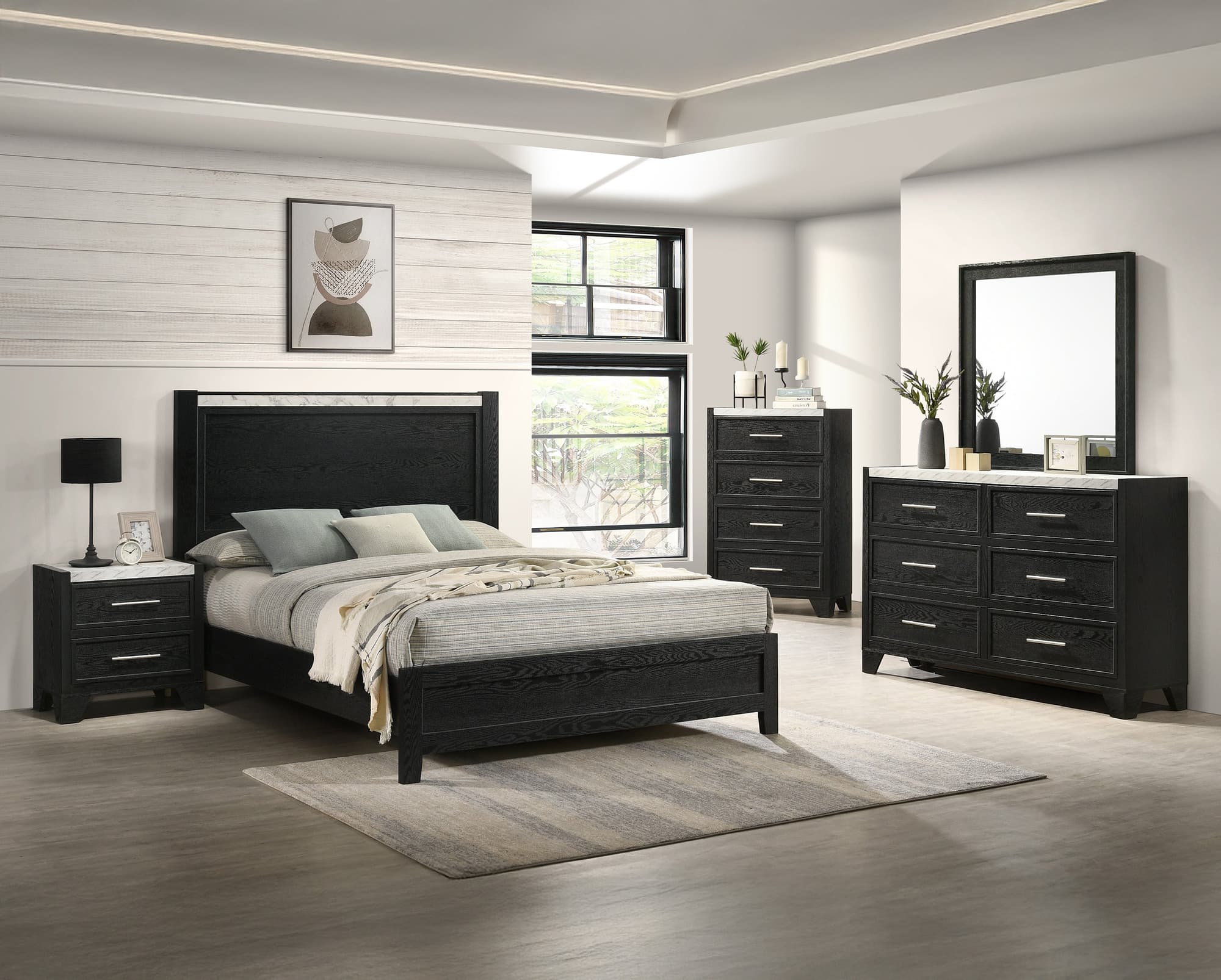 Lamar Black Panel Bedroom Set - Image 1