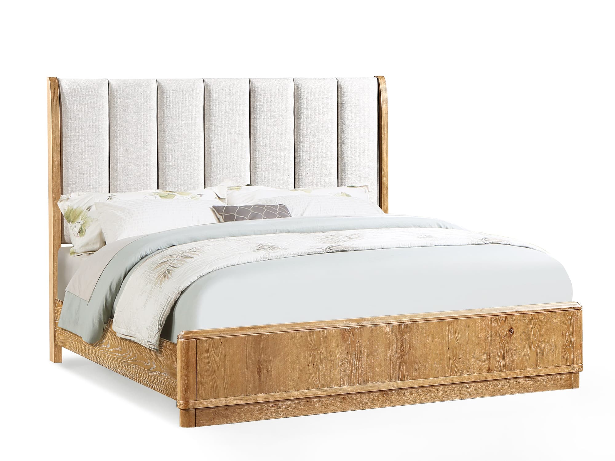 Westcott Natural Upholstered Panel King Bed - Image 1