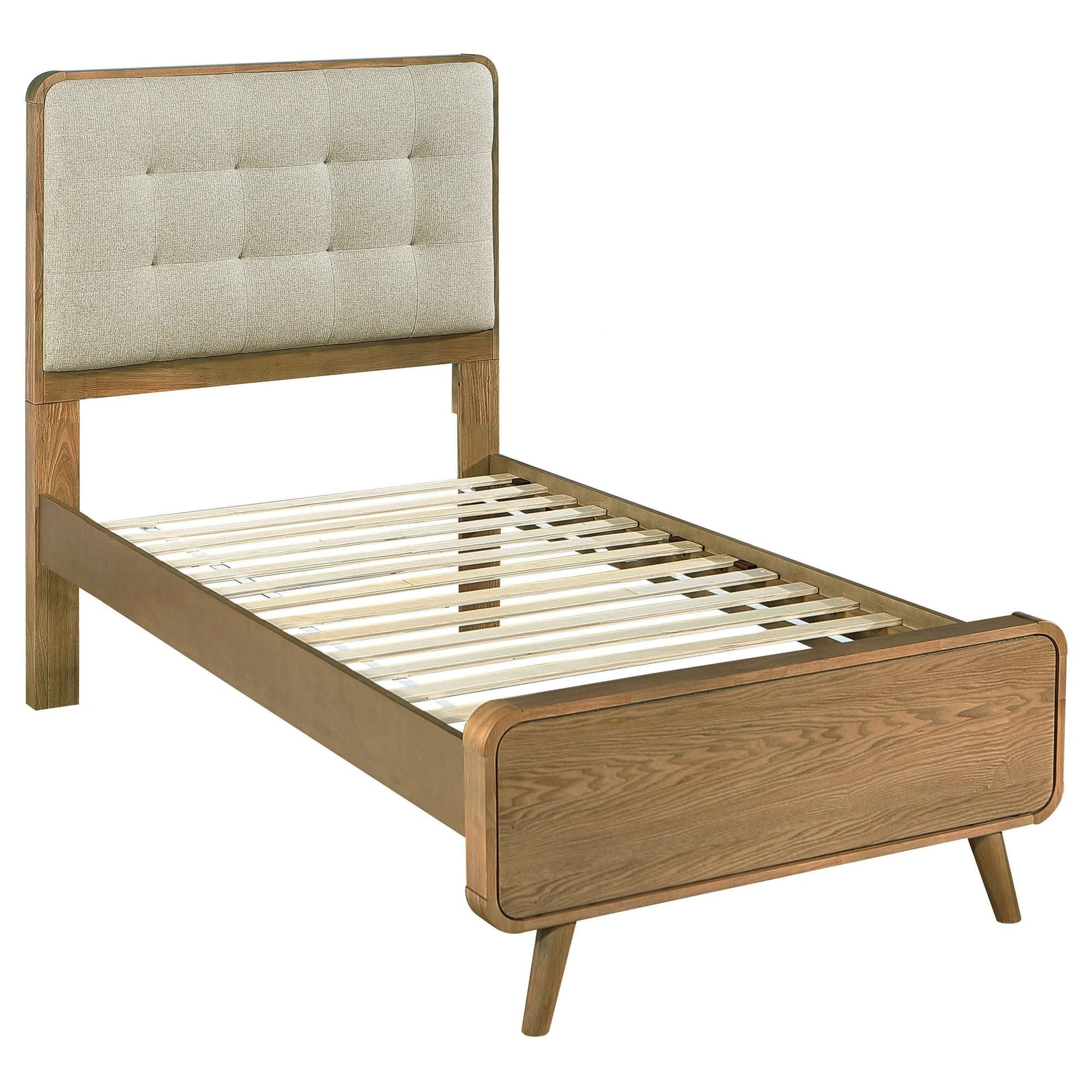 Robyn Wood Twin Platform Bed Light Ash - Image 1