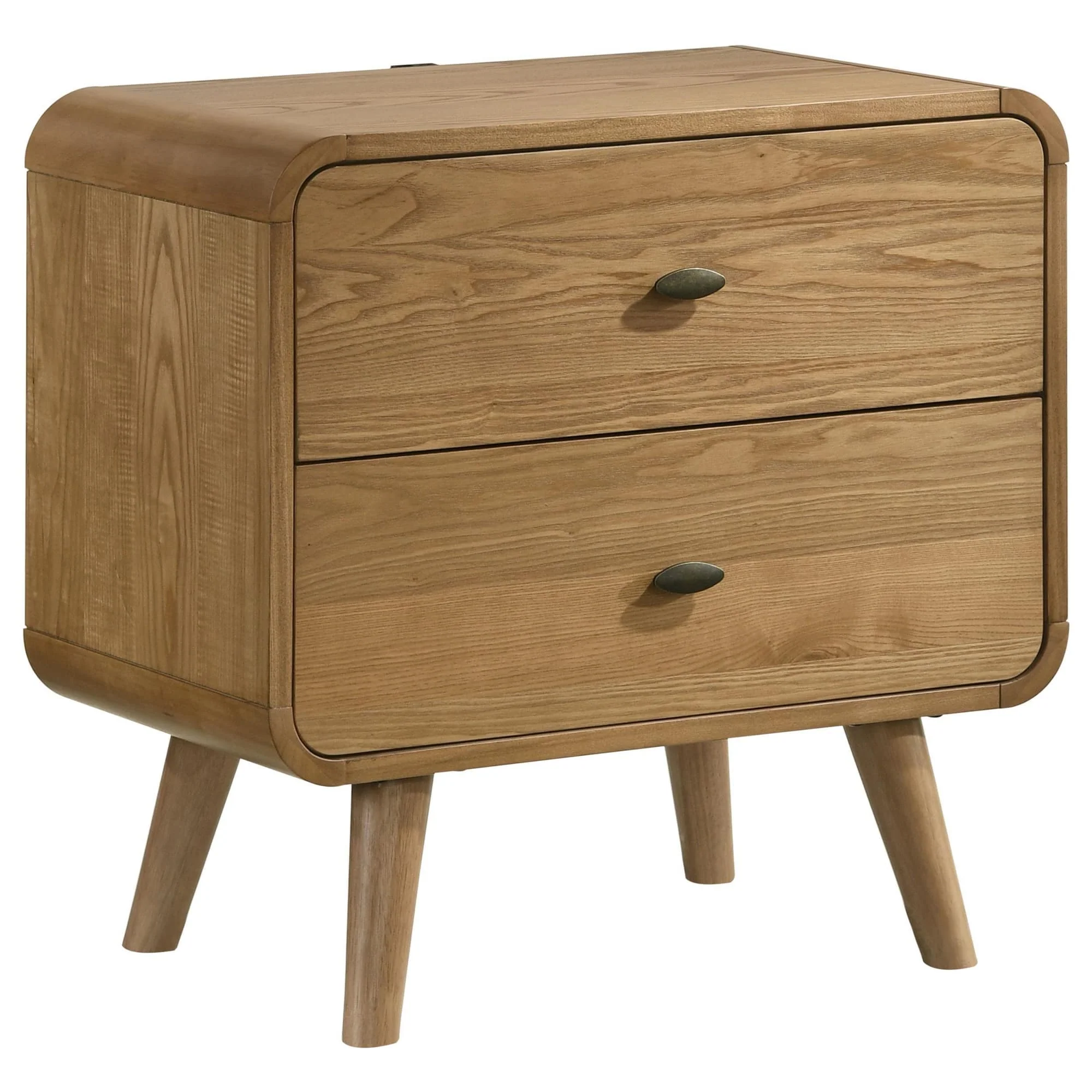 Robyn 2-drawer Nightstand Bedside Table Light Ash - Image 1