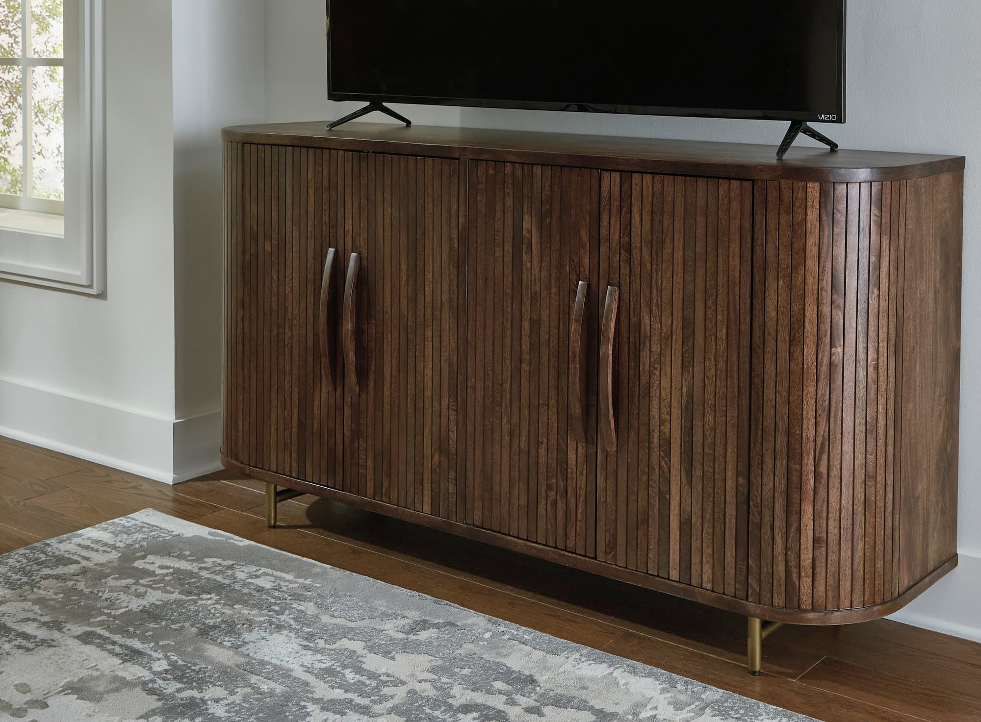 A4000571 Dark Brown Accent Cabinet 68″L