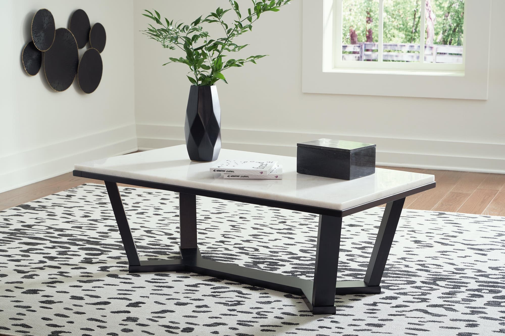 Fostead White Espresso Coffee Table - Image 1