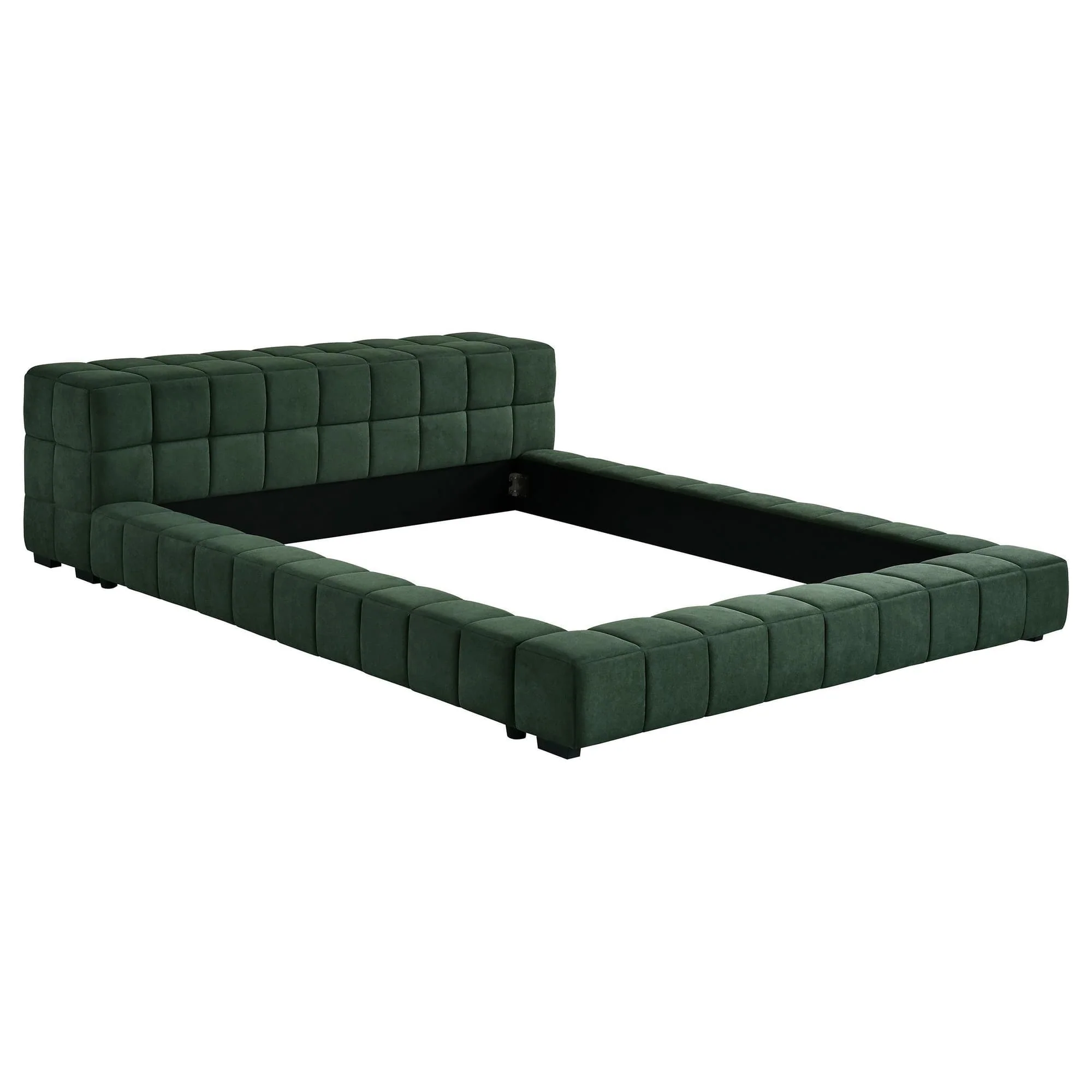 Trinity Upholstered Full Platform Bed Green - Image 1
