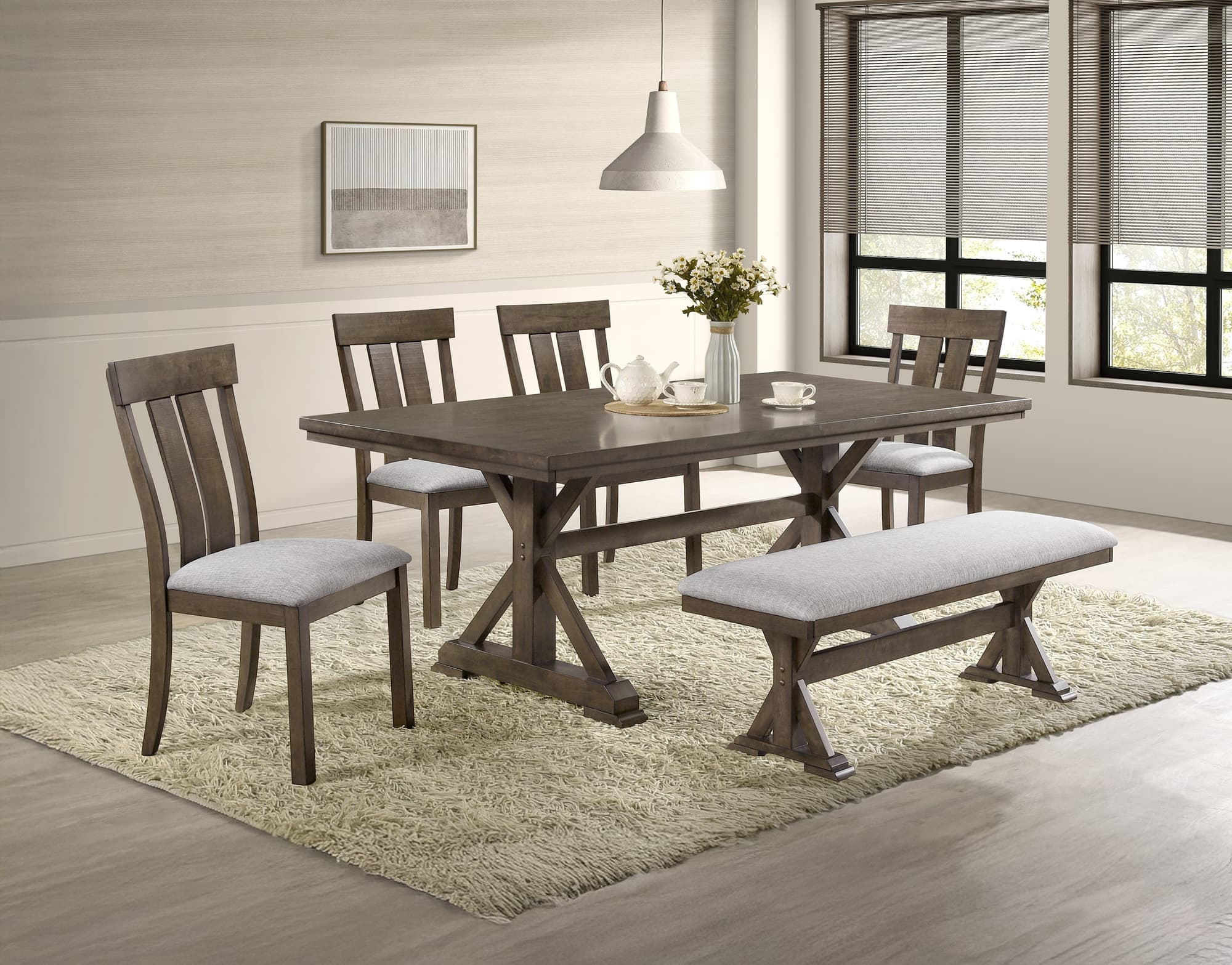 Lloyd Gray Rectangular Dining Room Set