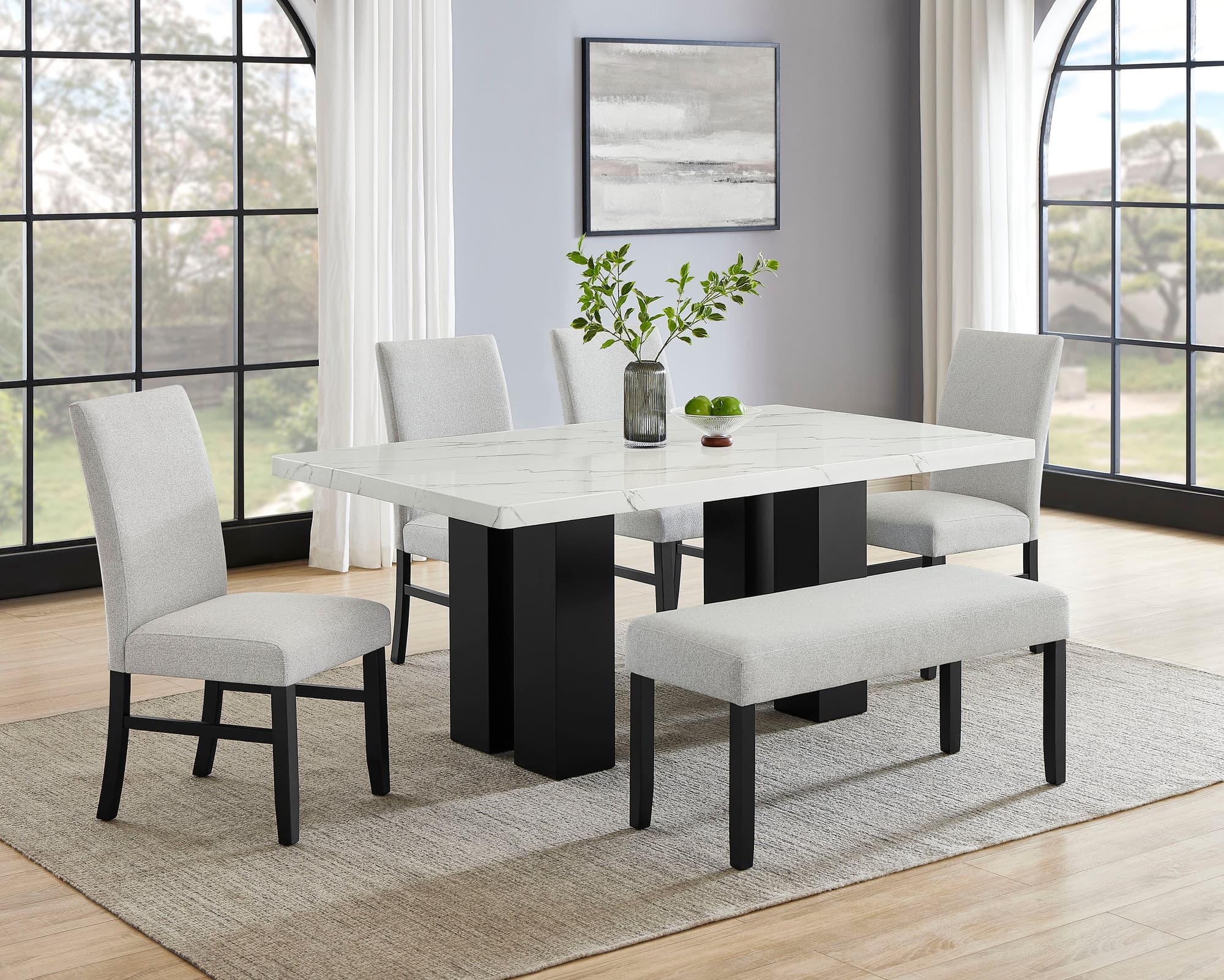 Parkside Light Gray Rectangular Dining Room Set - Image 1