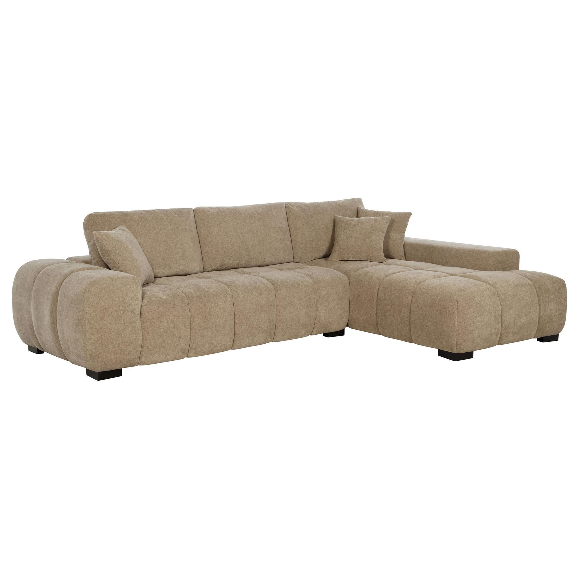 Octavia Upholstered Sectional Chaise Sofa Camel - Image 1