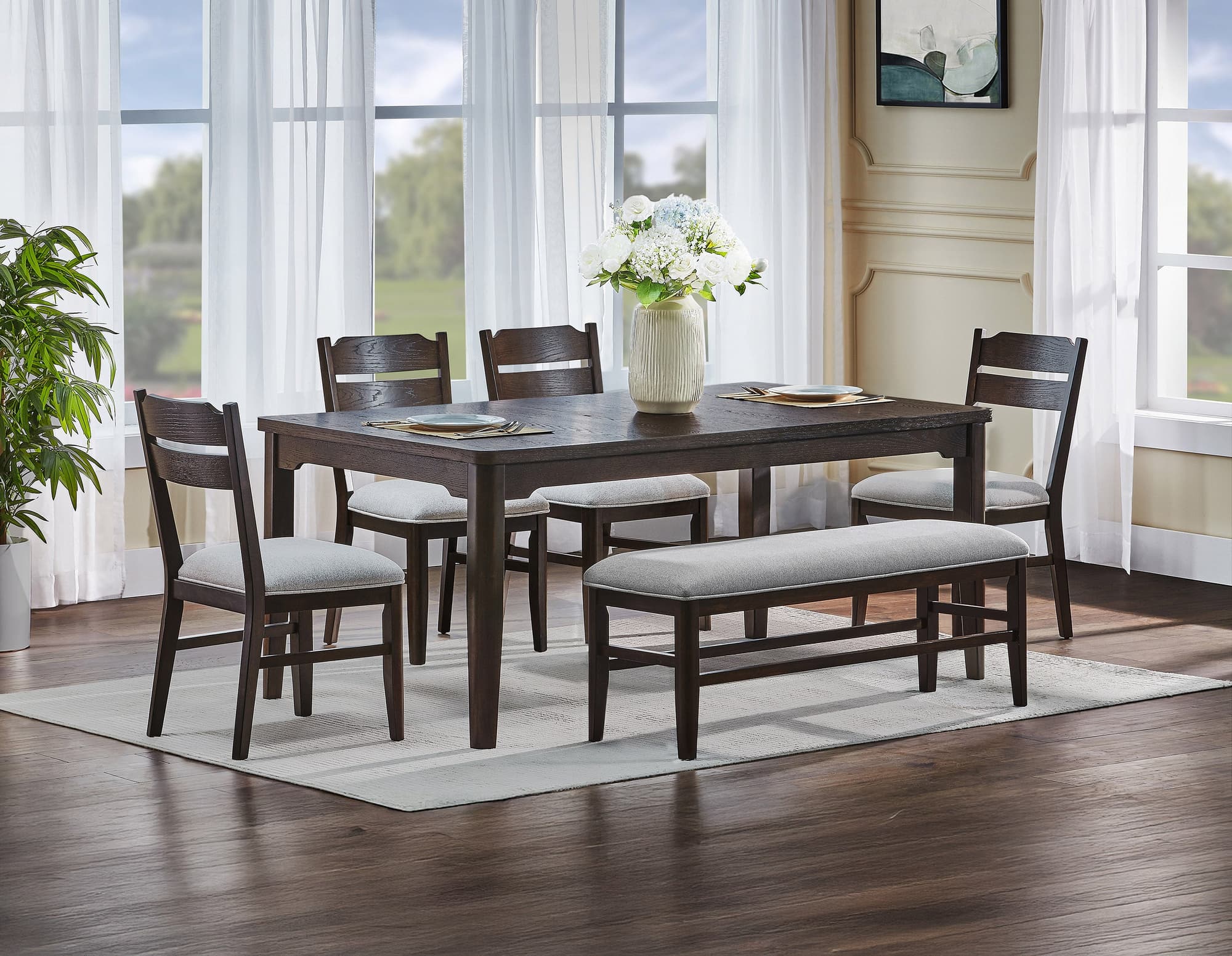 Higgins Dark Cherry Dining Room Set - Image 1