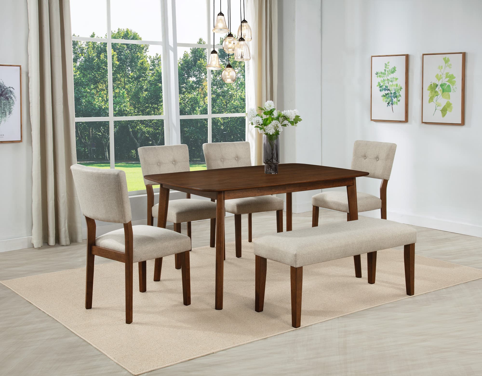 Gregory Brown Rectangular Dining Room Set - Image 1