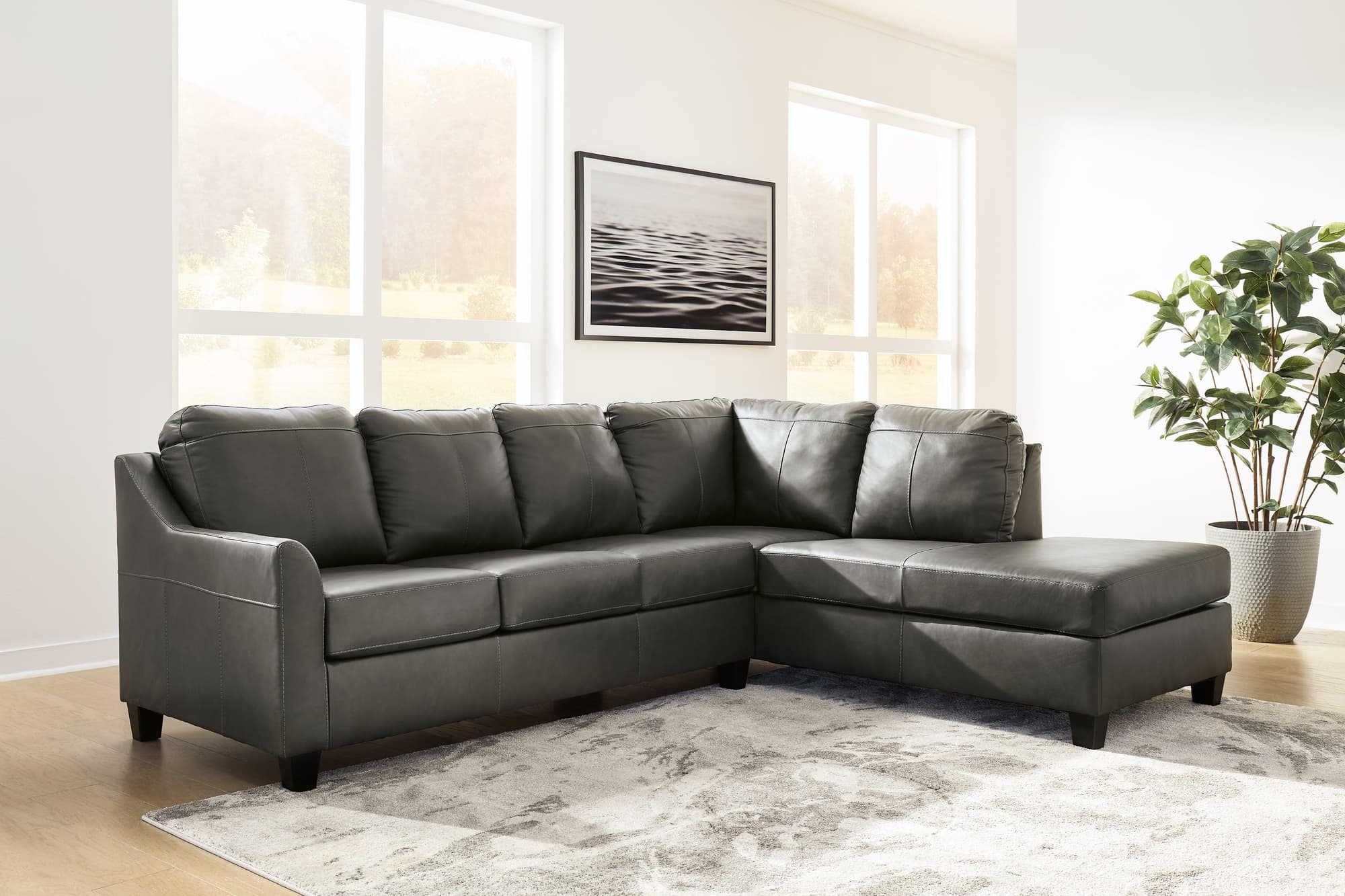 Valderno Fog 2-Piece Sectional With Chaise - Image 1