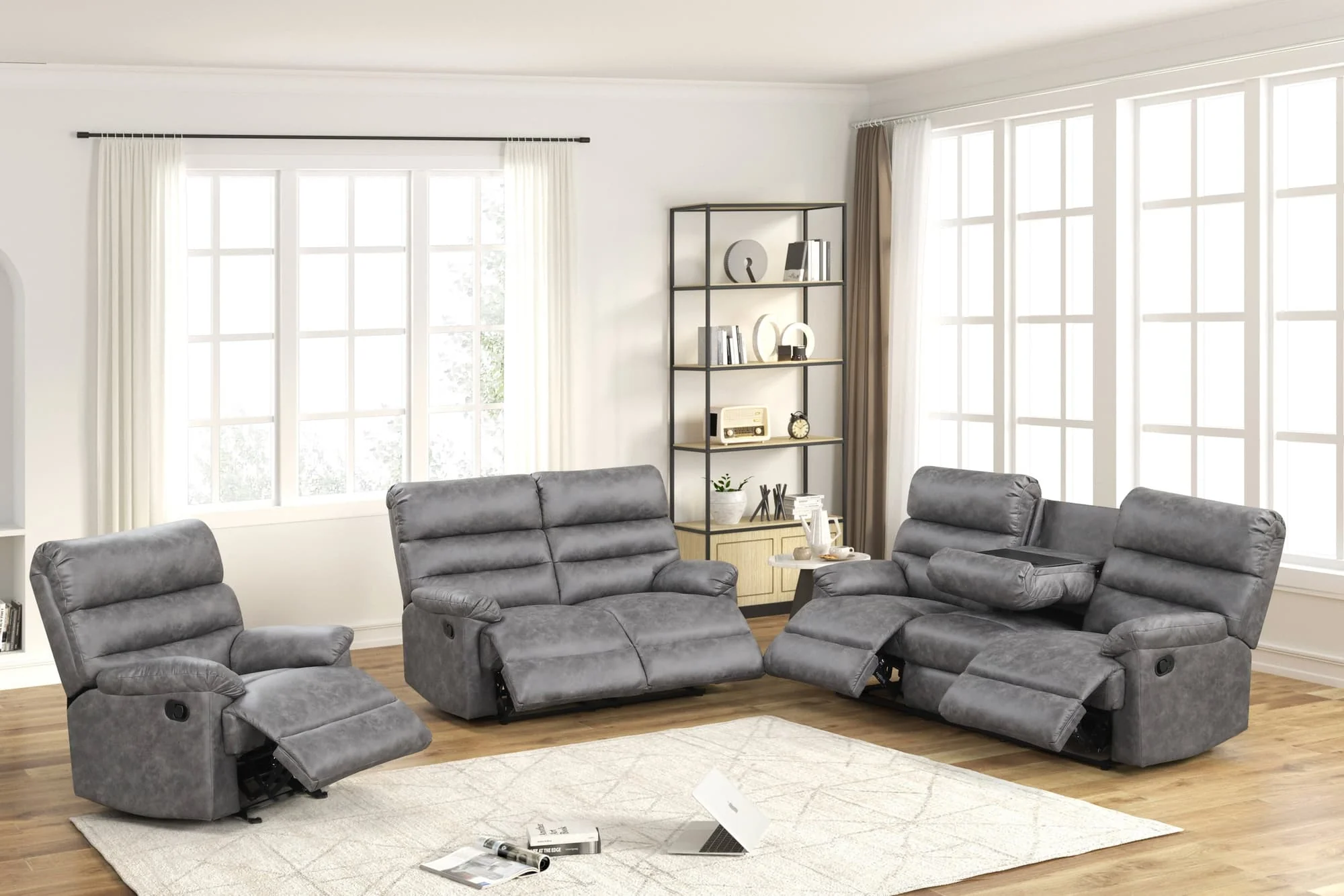 Albert Gray 3-Piece Reclining Set - Image 1