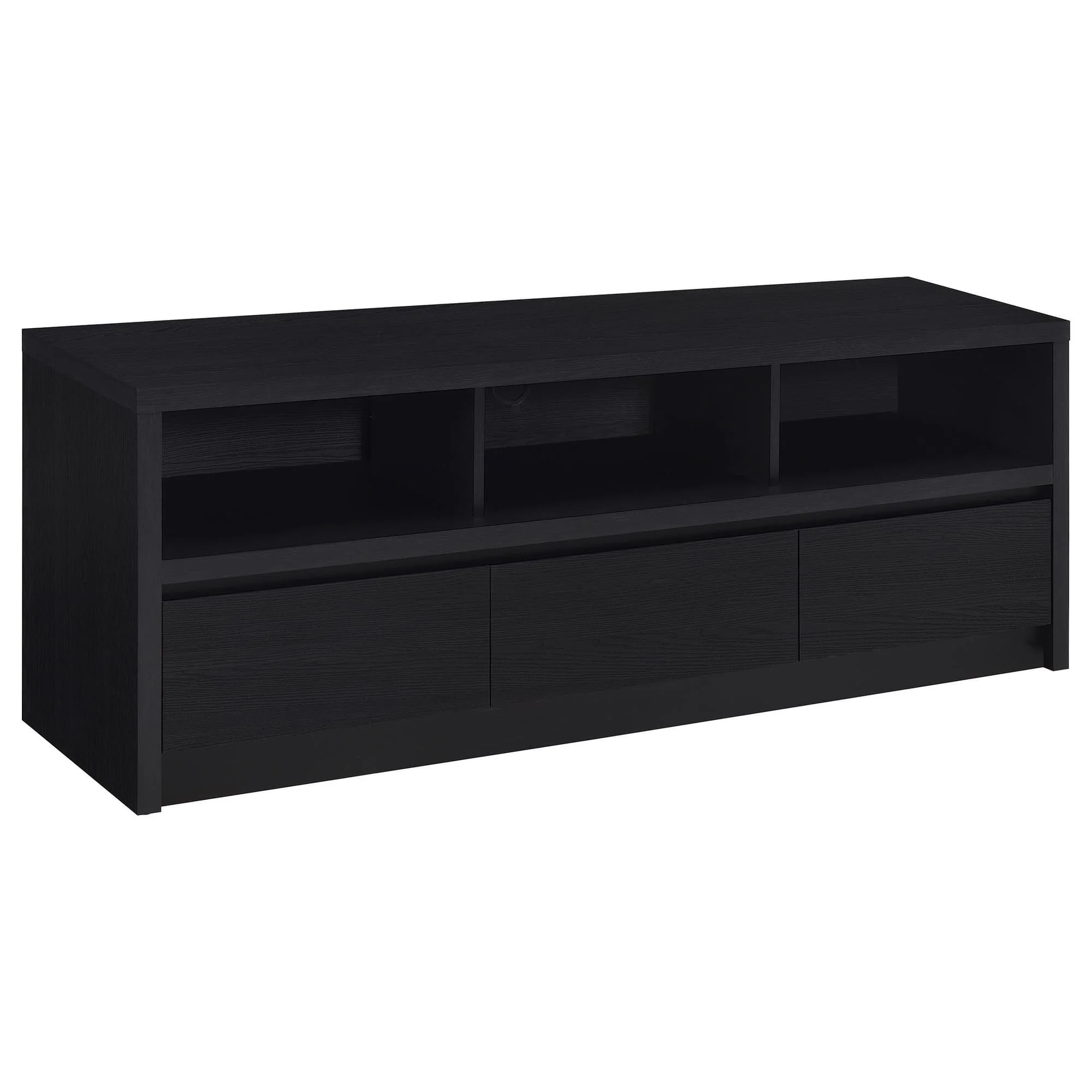 Rutland 59-inch 3-drawer TV Stand Media Console Black - Image 1