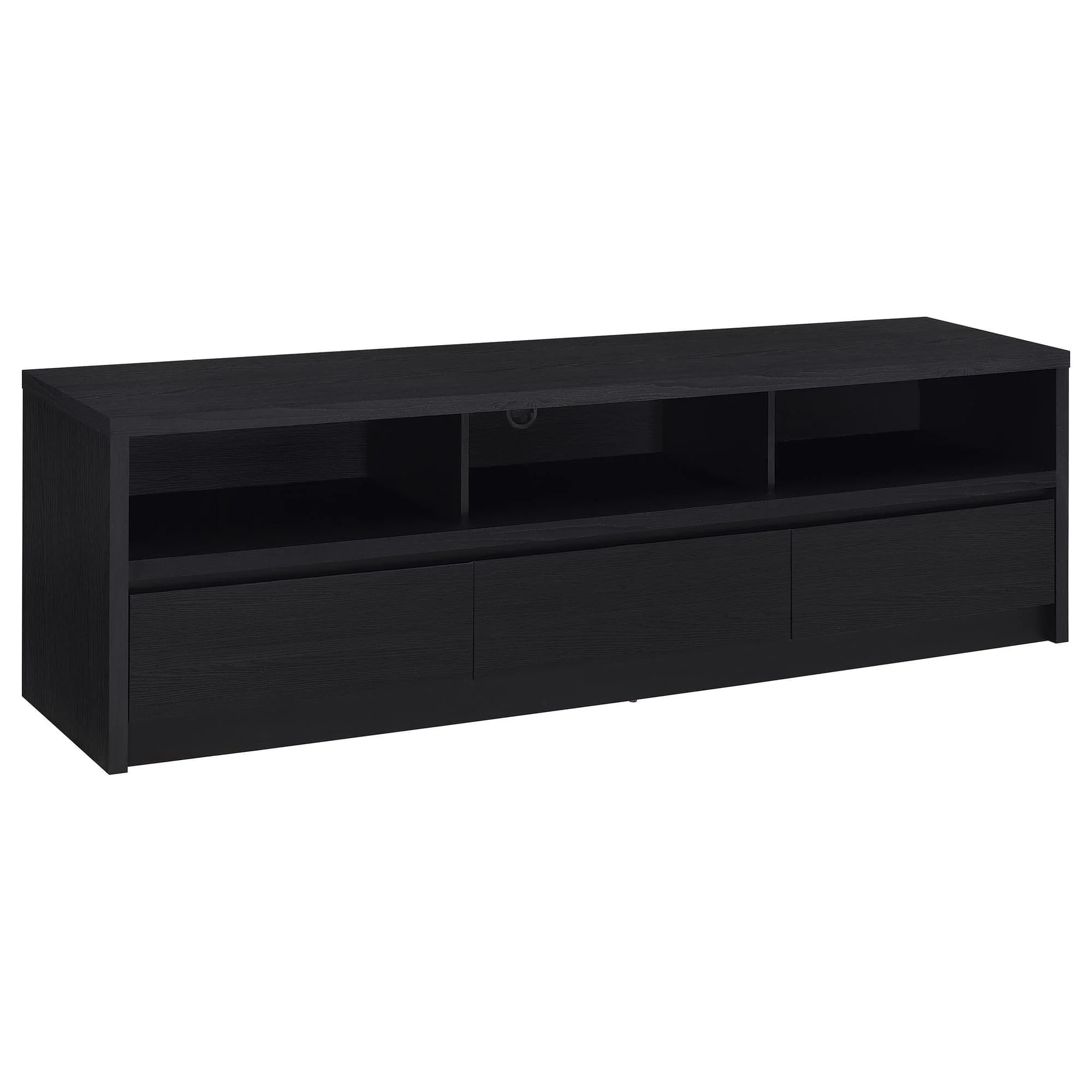Rutland 78-inch 3-drawer TV Stand Media Console Black - Image 1
