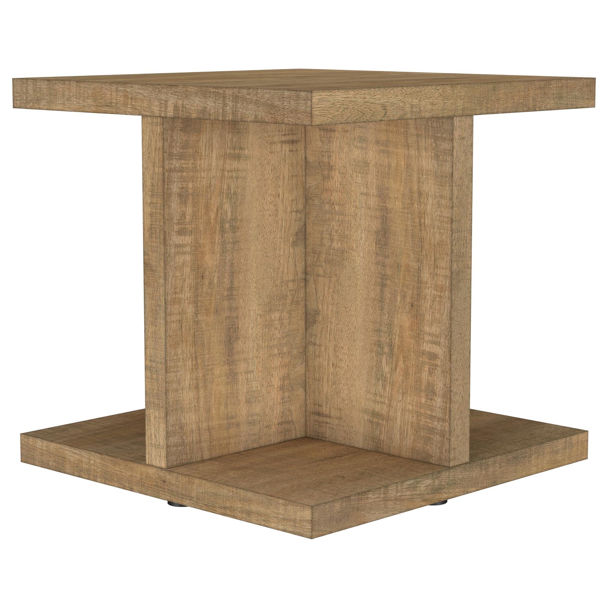 Cortona Square Engineered Wood End Side Table Mango - Image 1