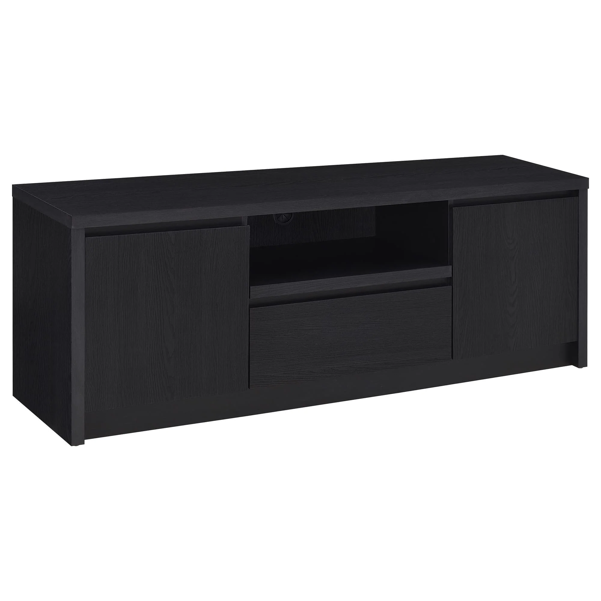 Winfield 60-inch 2-door TV Stand Media Console Black - Image 1