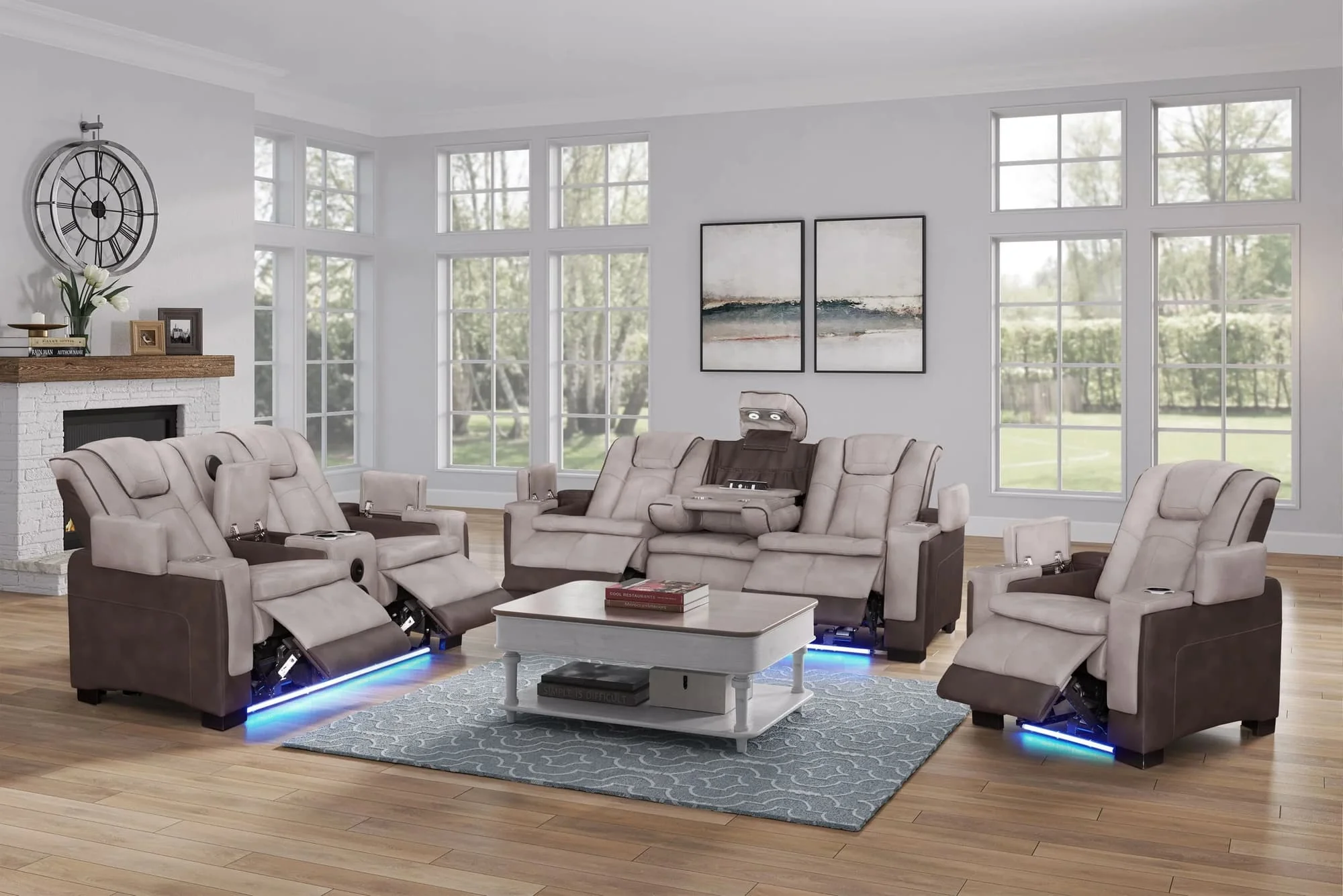 Rodeo Brown 3-Piece Power Reclining Set - Image 1